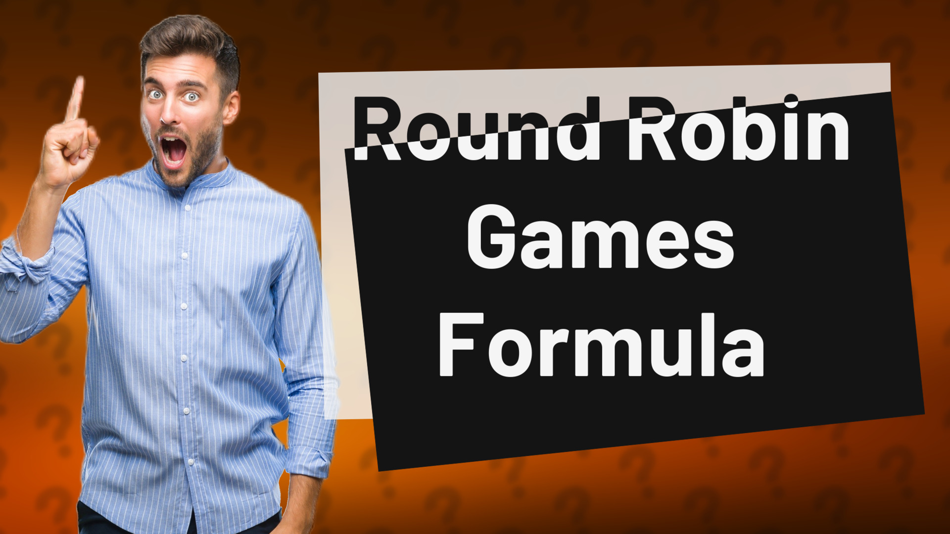 Round Robin Games Formula