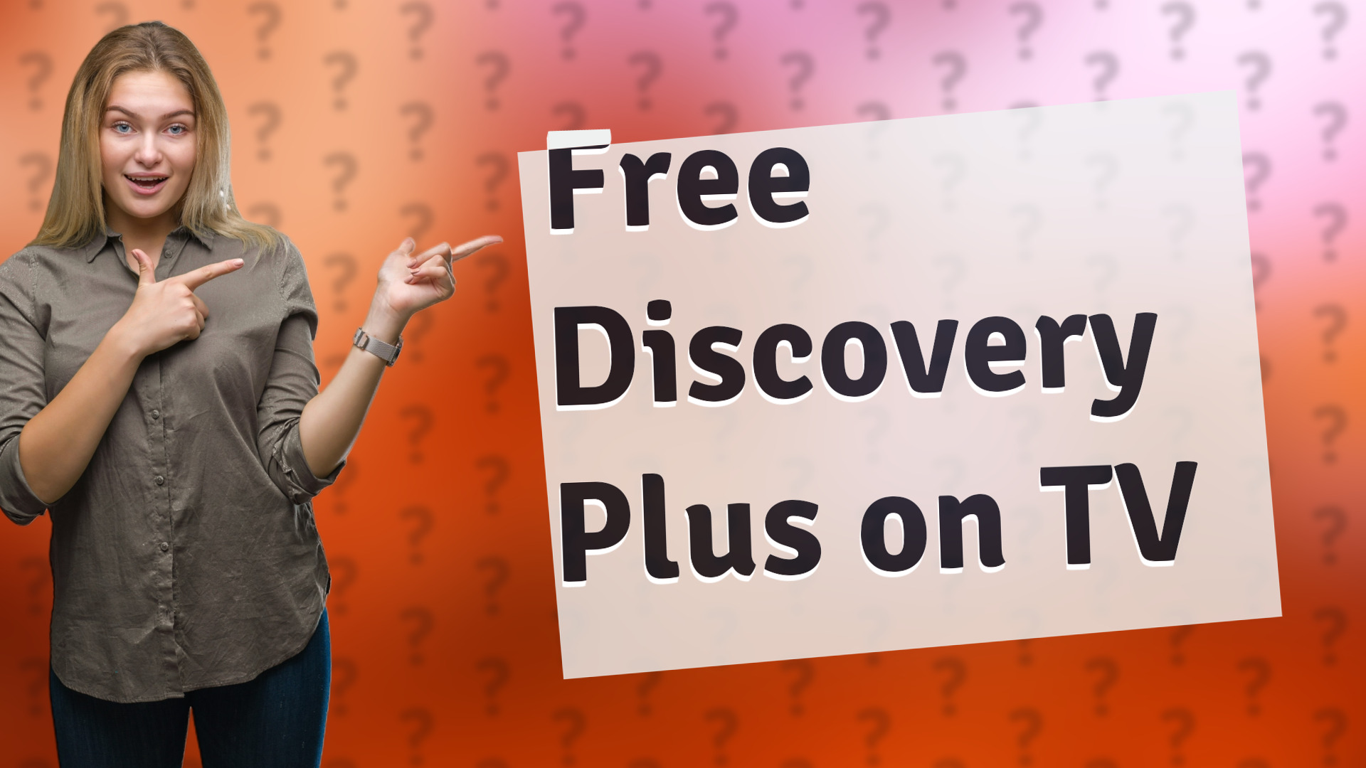 Free Discovery Plus on TV
