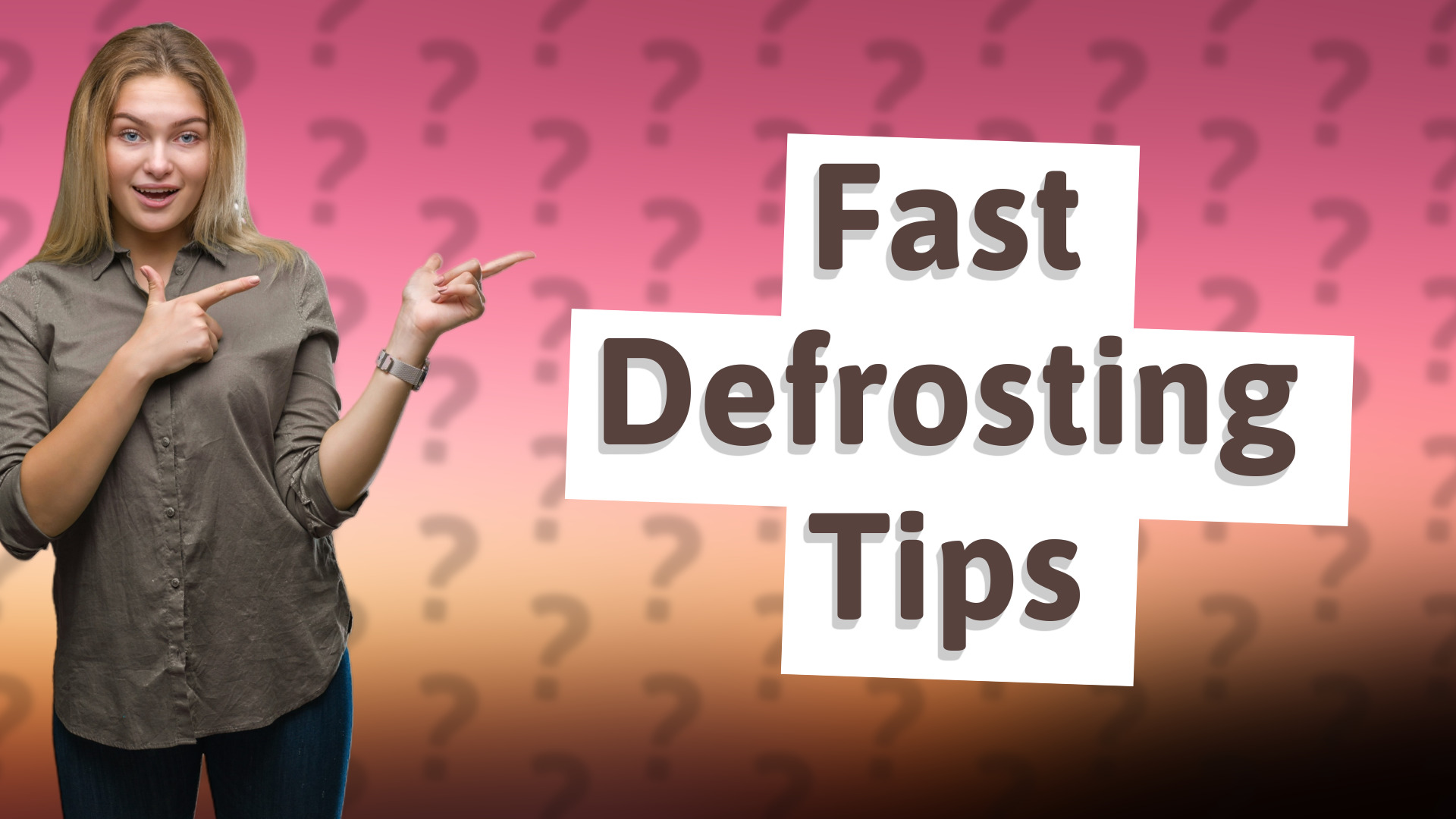 Fast Defrosting Tips