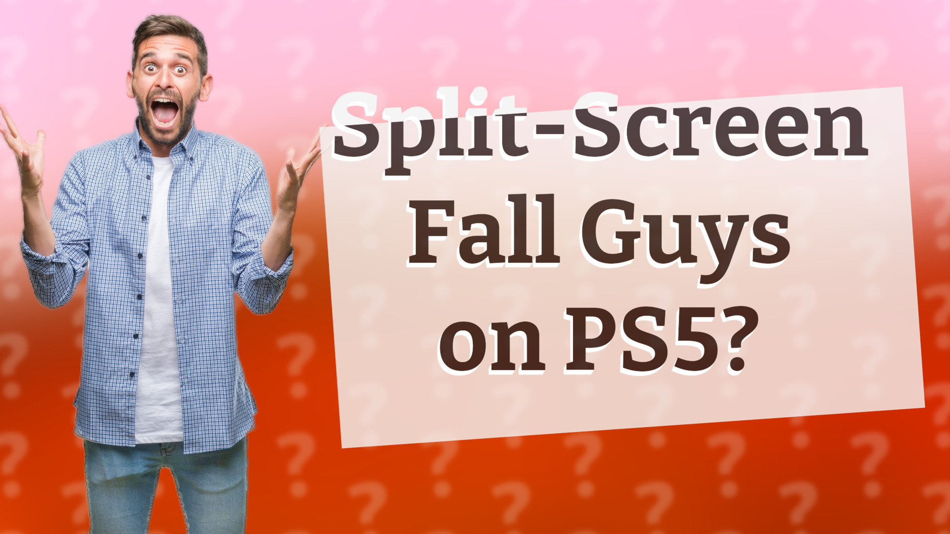 Split-Screen Fall Guys on PS5?