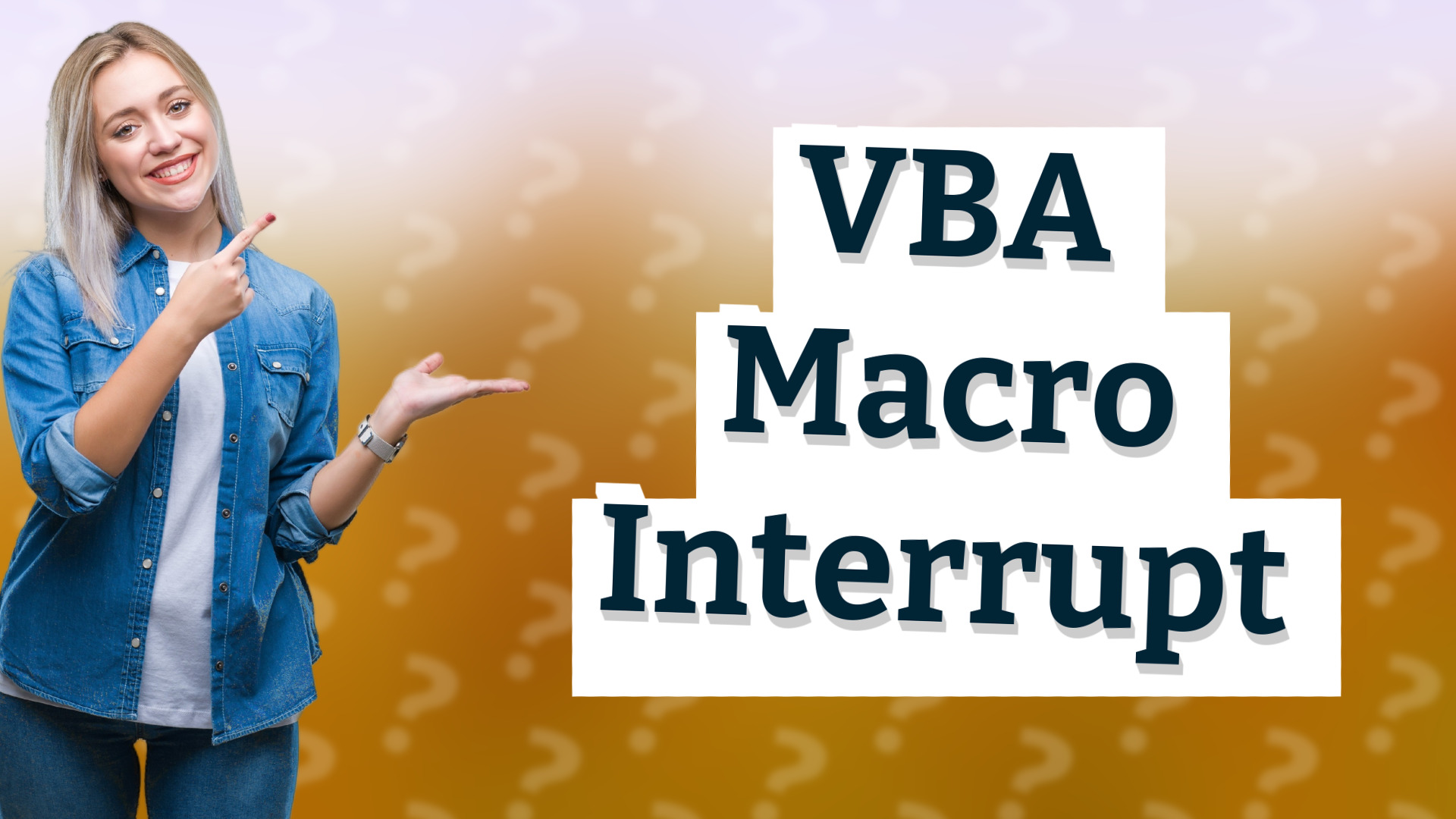 VBA Macro Interrupt