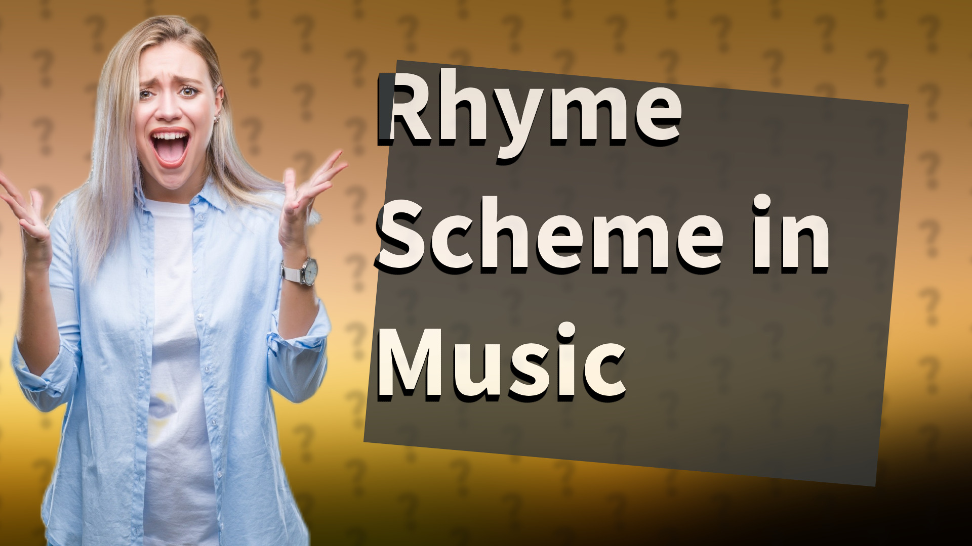 Rhyme Scheme in Music