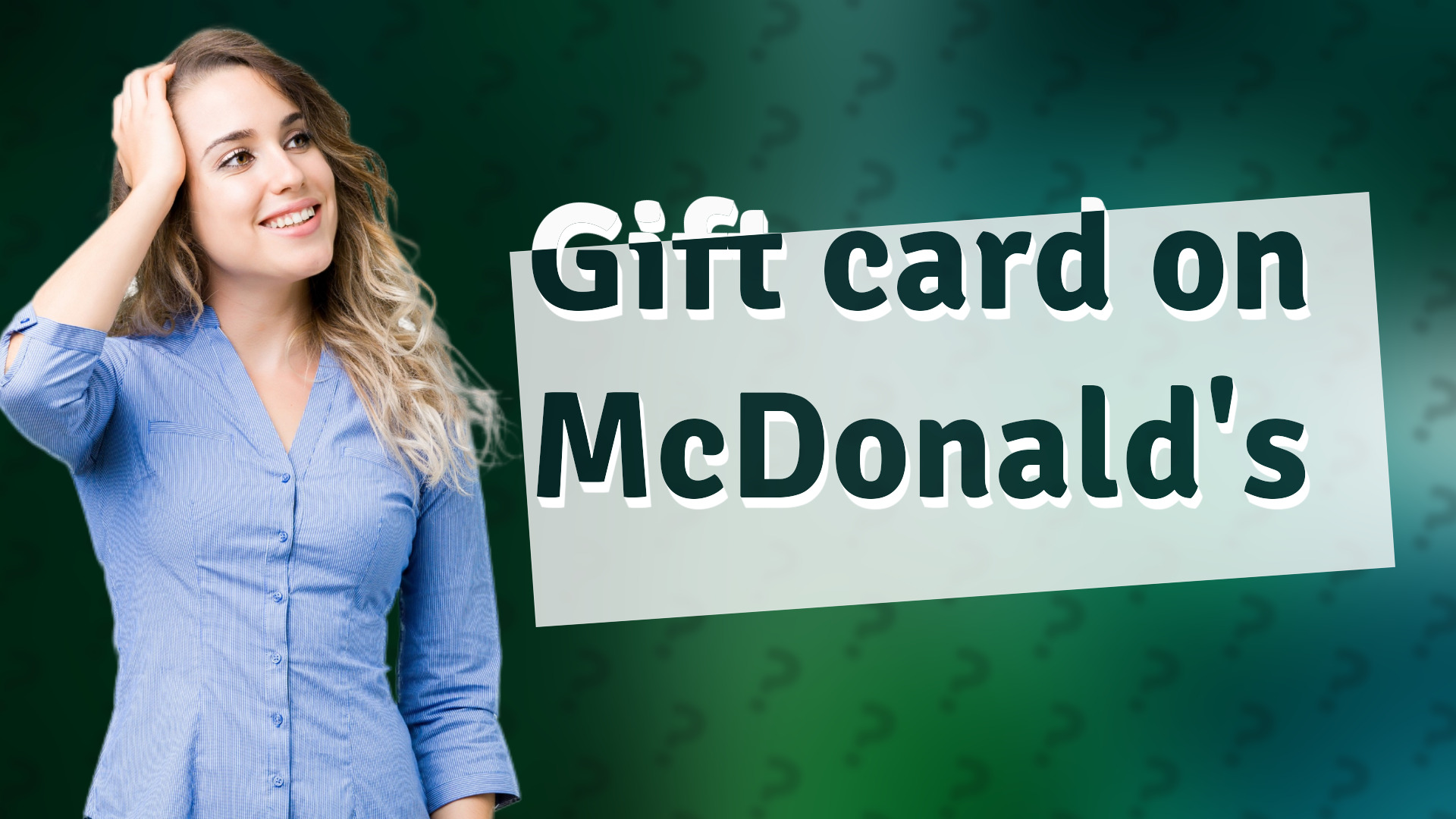 Gift card on McDonald's
