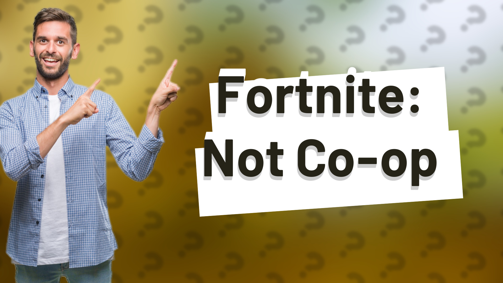 Fortnite: Not Co-op
