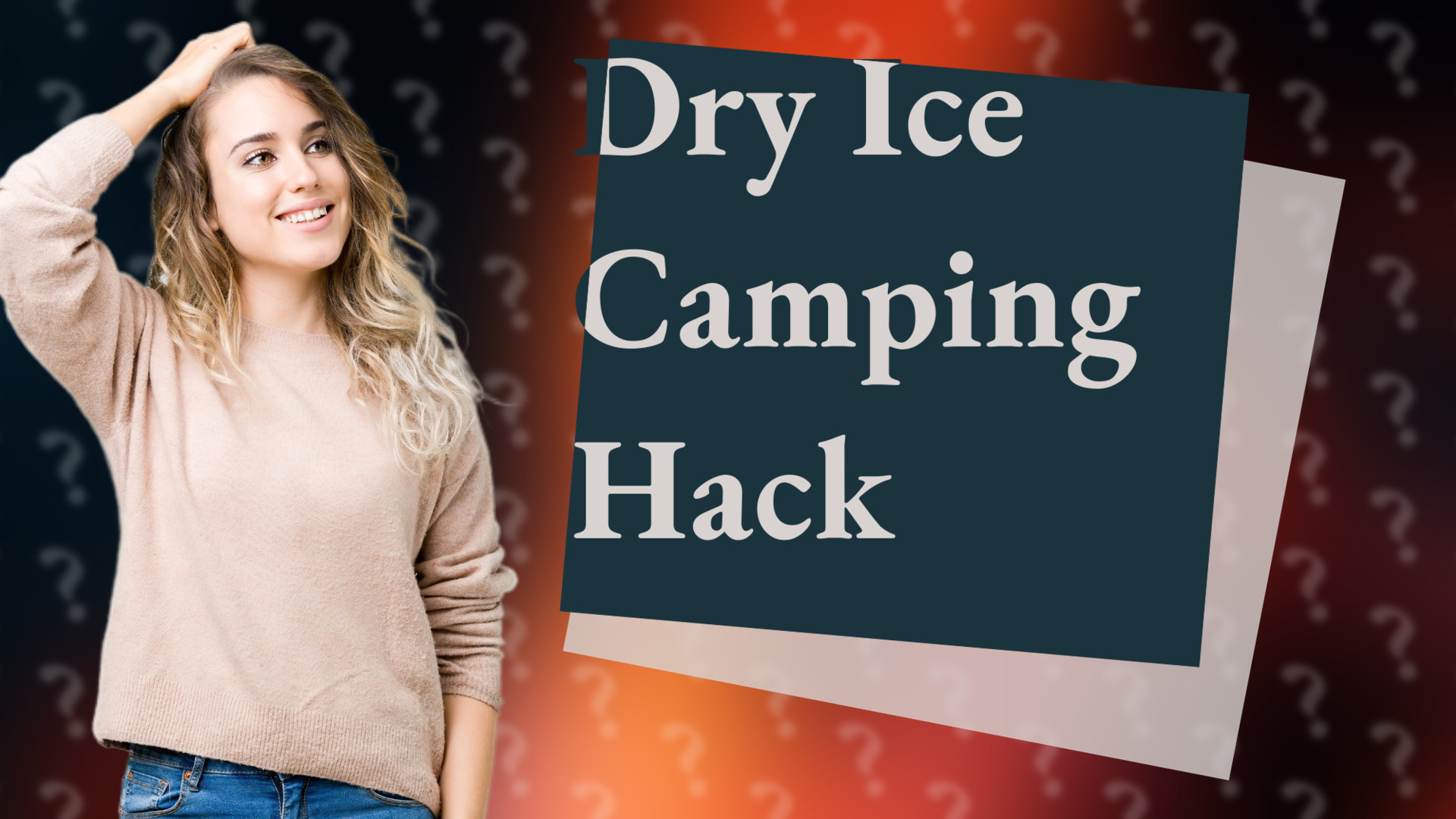 Dry Ice Camping Hack