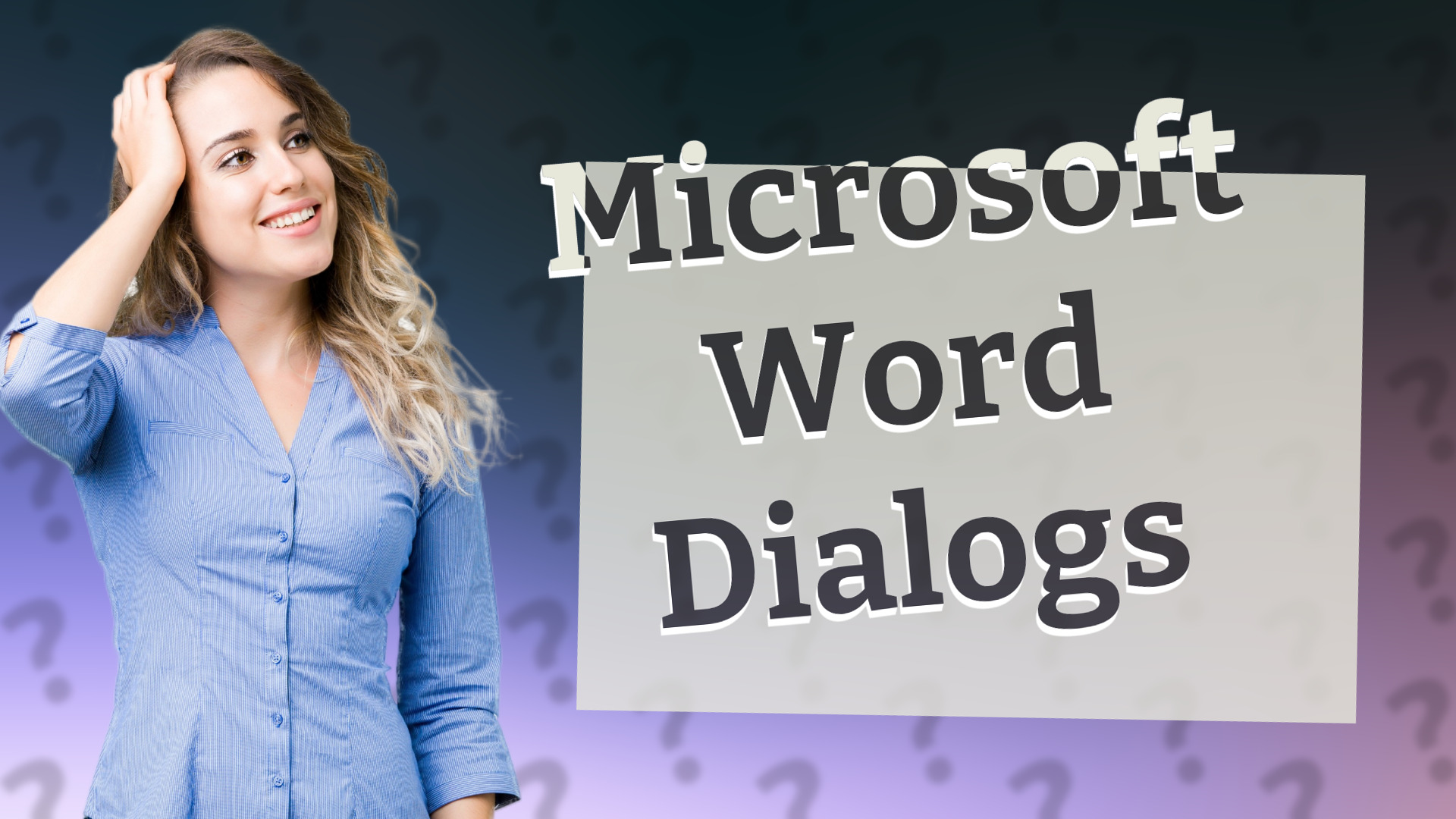 Microsoft Word Dialogs