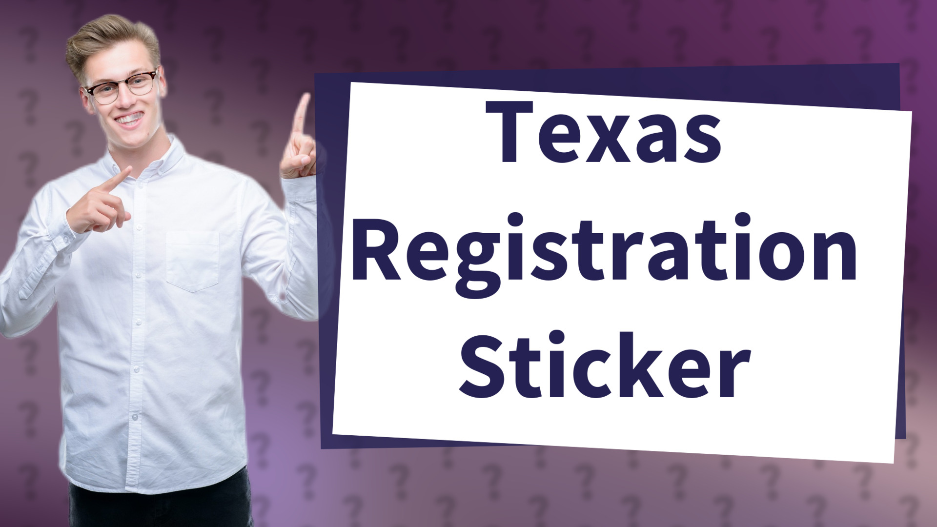 Texas Registration Sticker