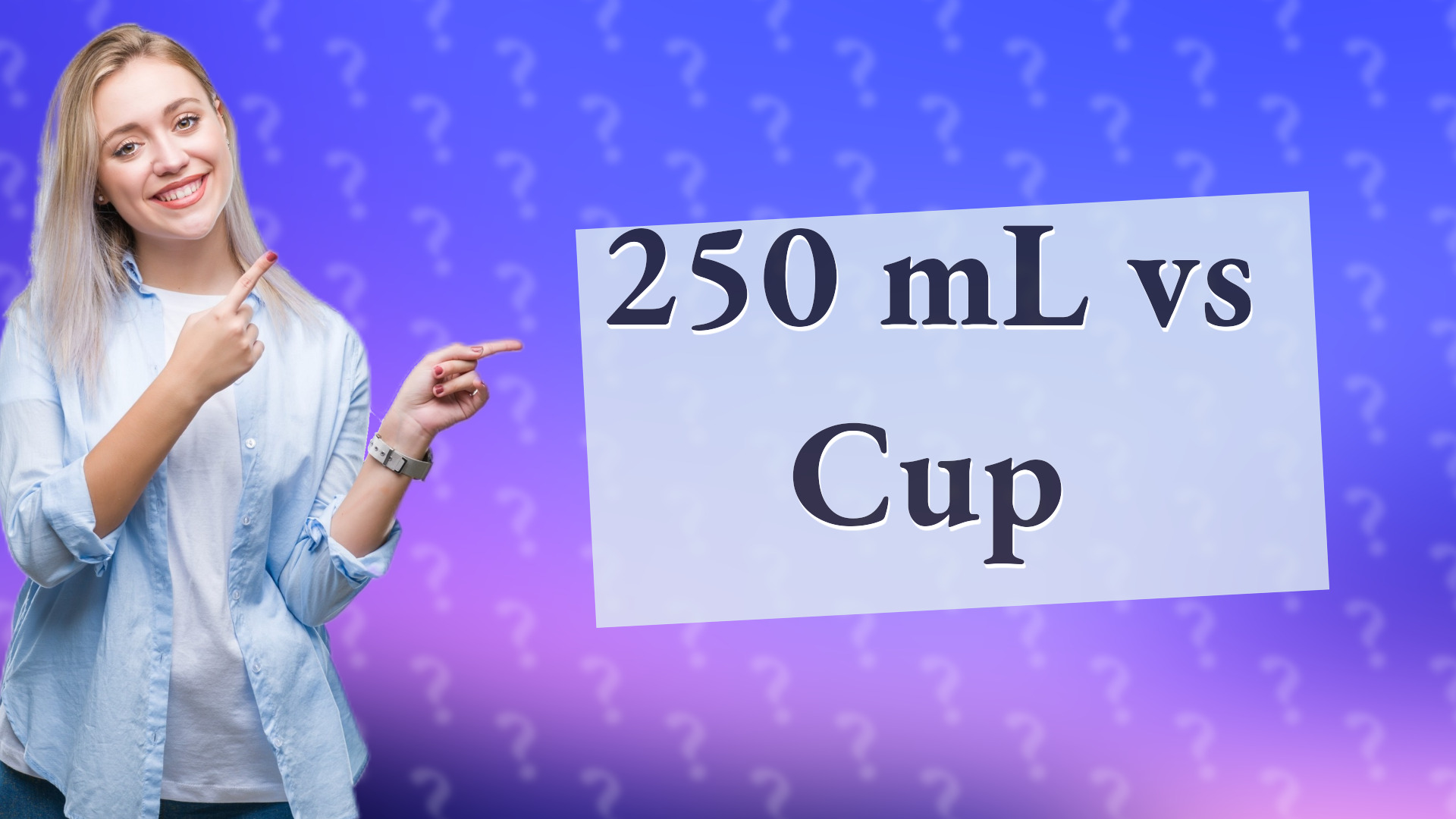 250 mL vs Cup