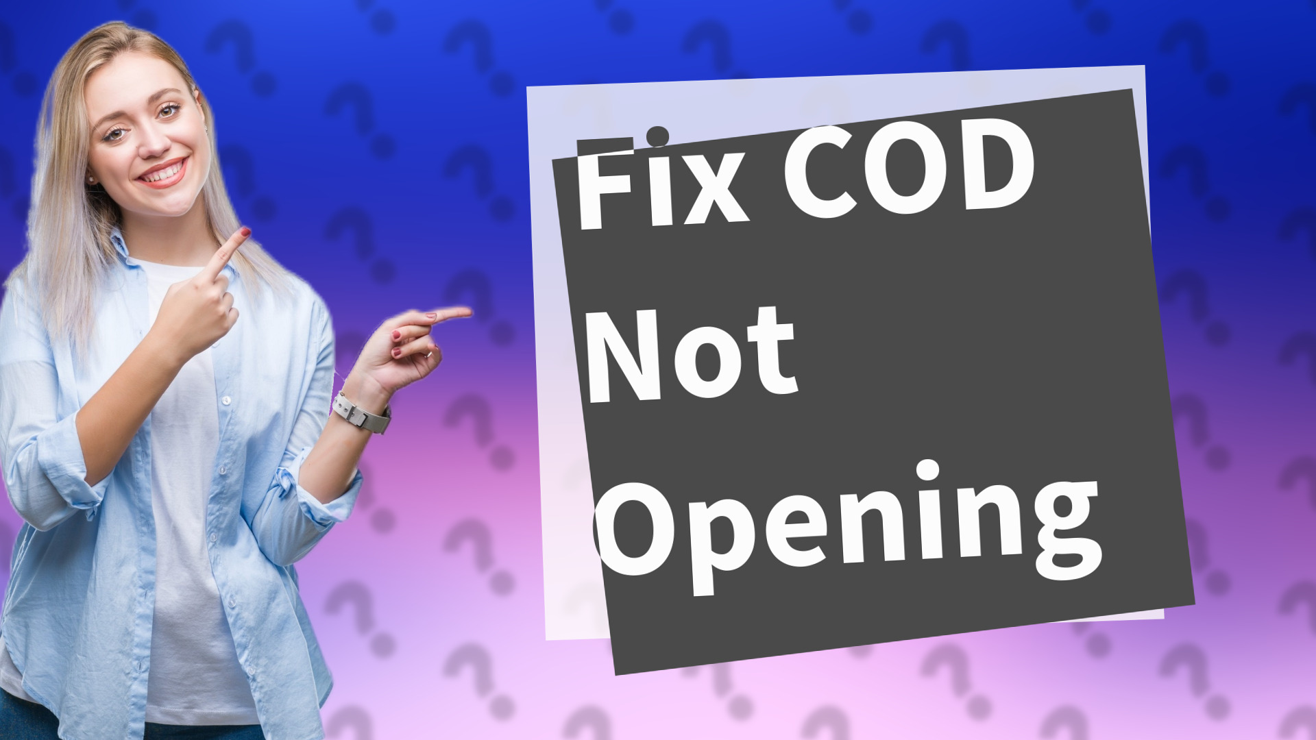 Fix COD Not Opening