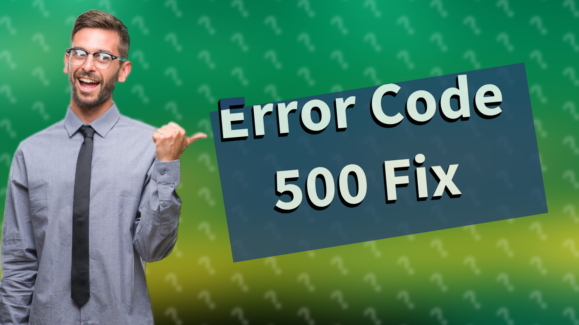 Error Code 500 Fix
