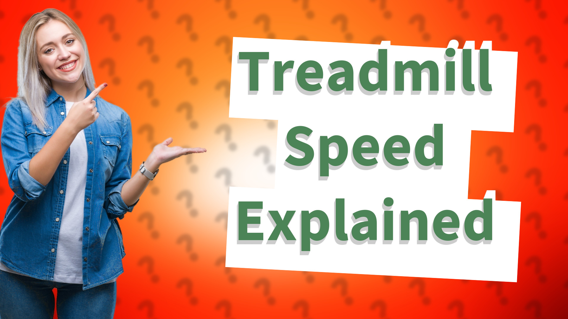 Treadmill Speed Explained