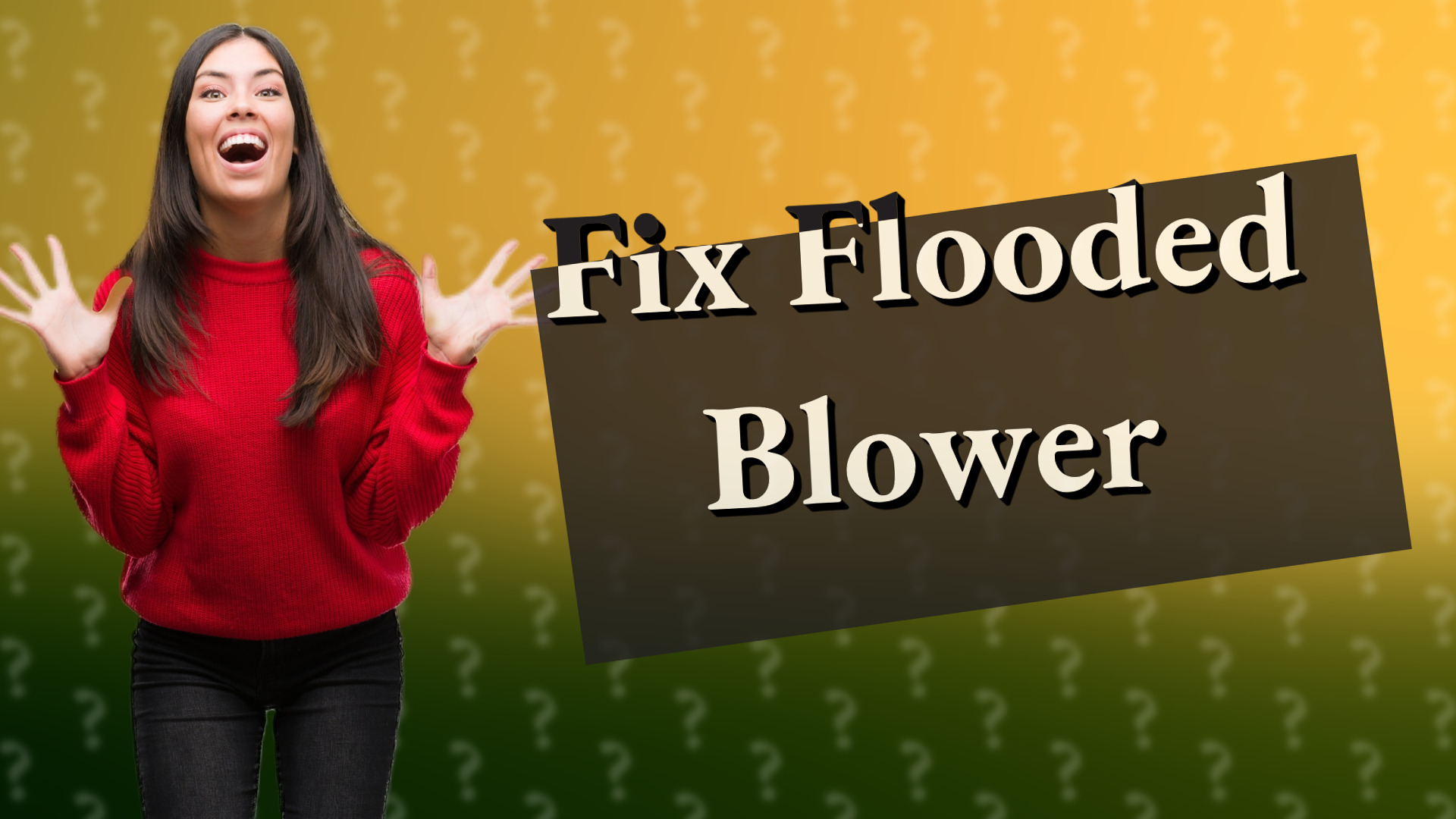 Fix Flooded Blower