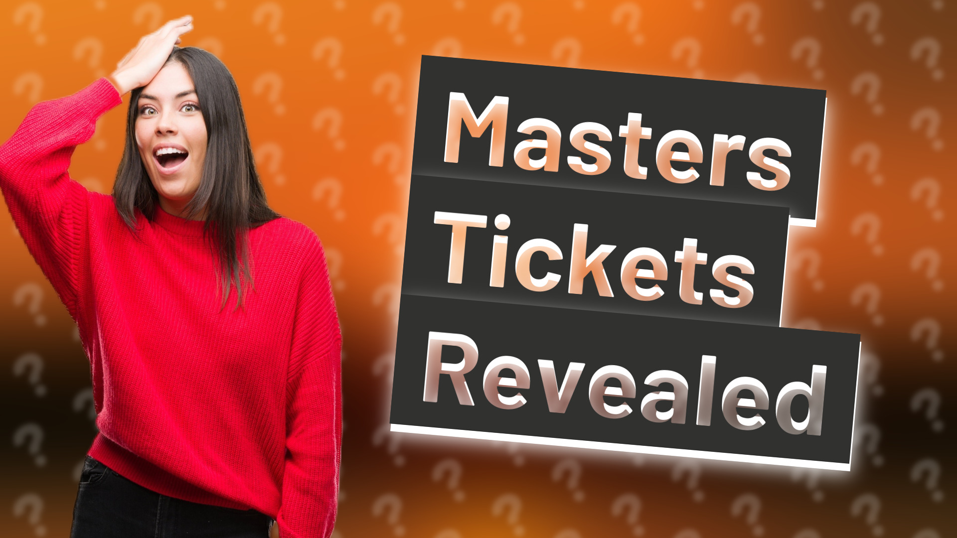 Masters Tickets Revealed