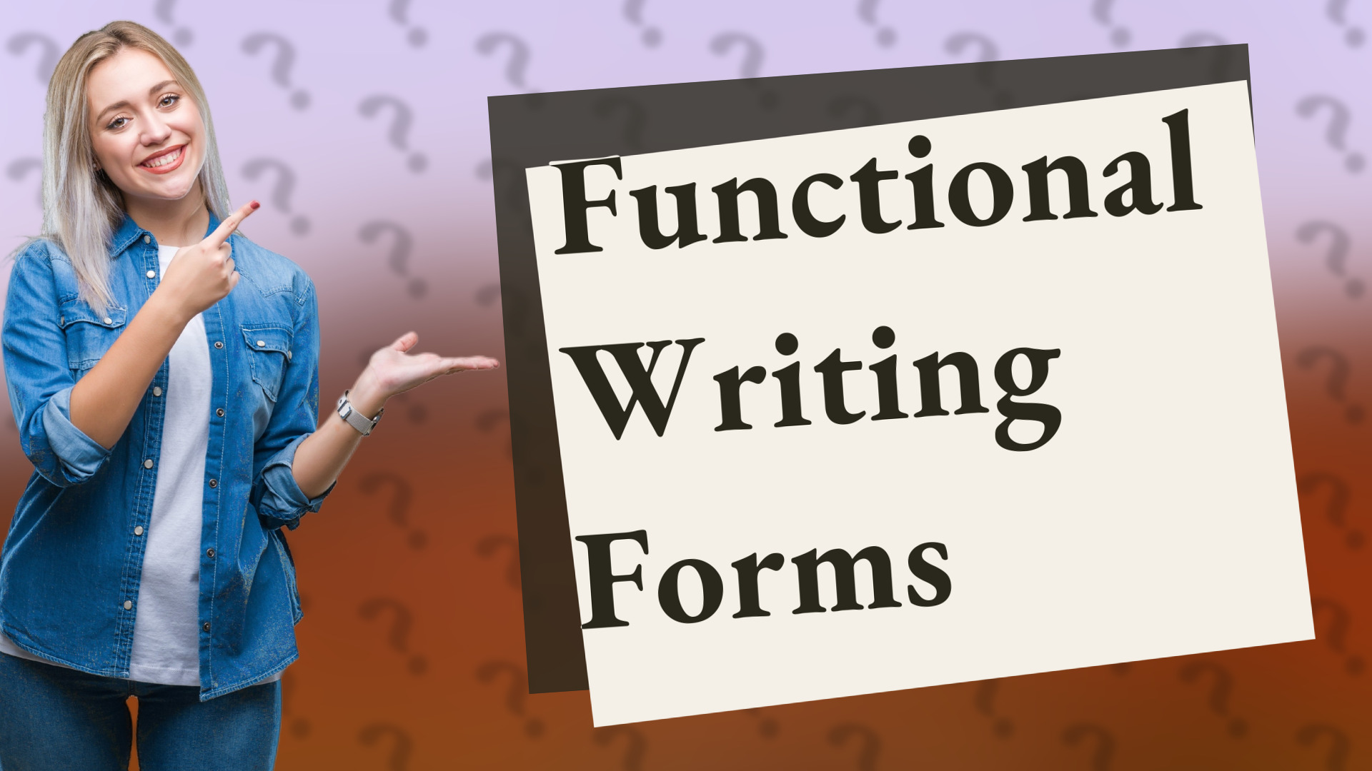 Functional Writing Forms
