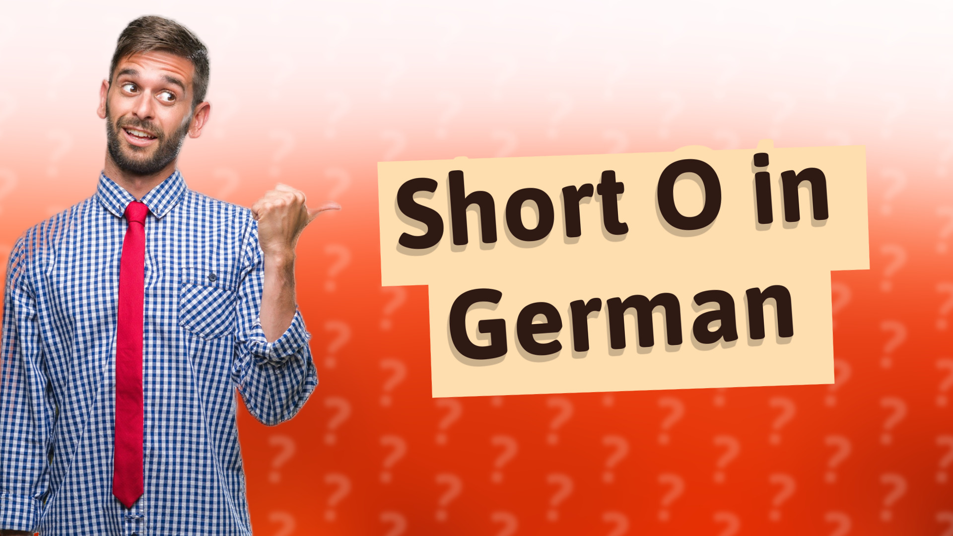 Short O in German