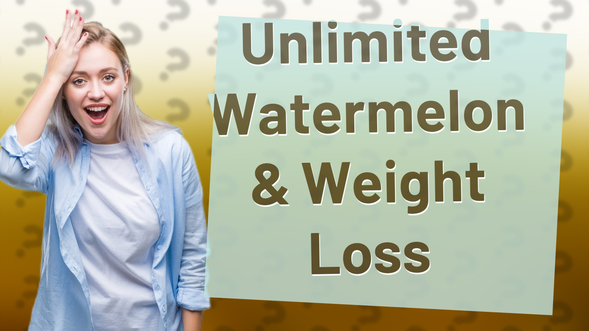 Unlimited Watermelon & Weight Loss