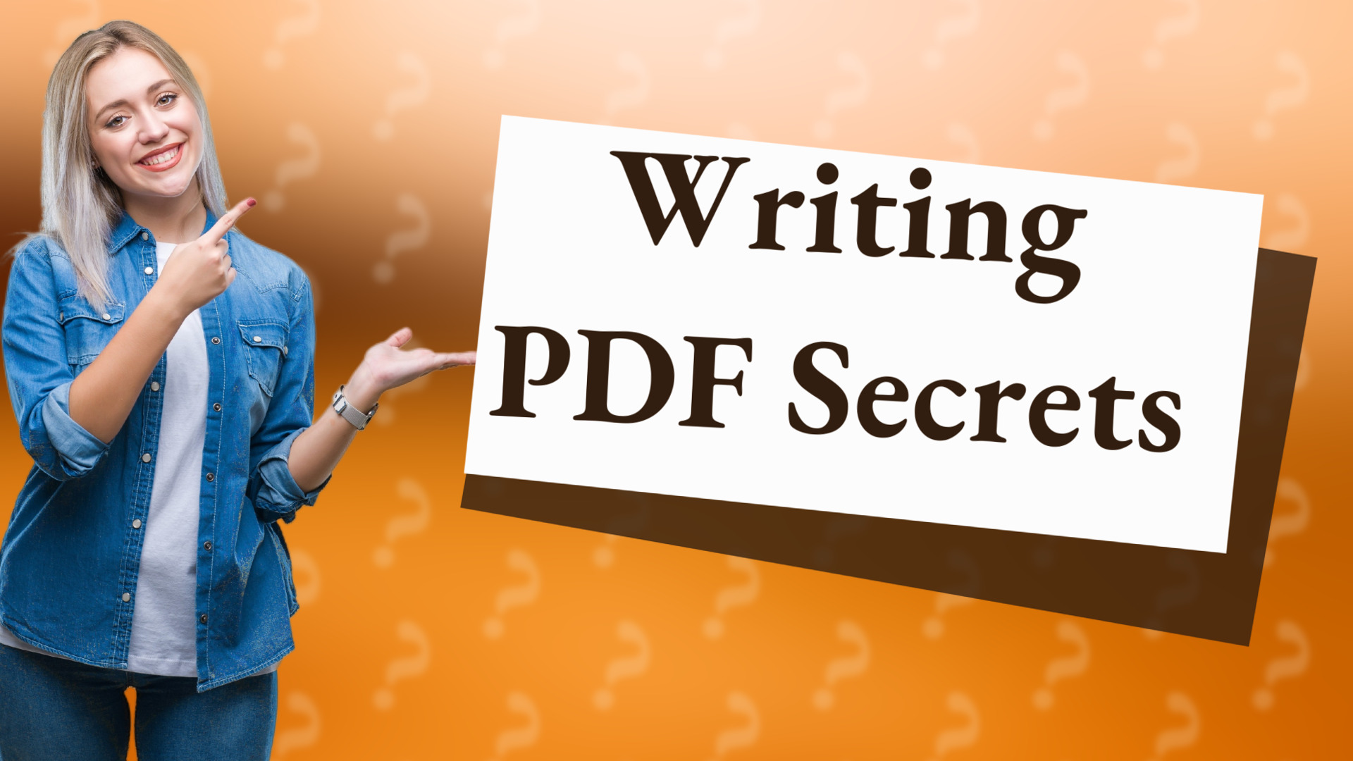Writing PDF Secrets