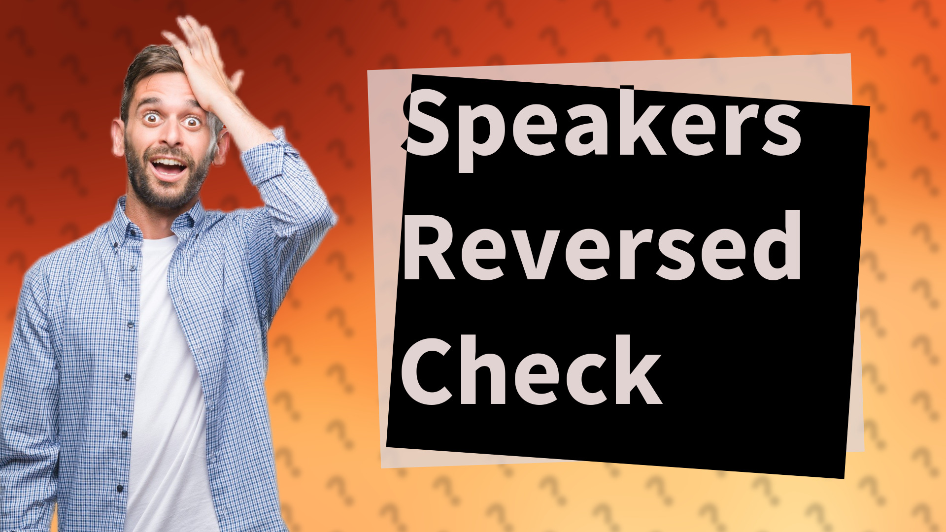 Speakers Reversed Check