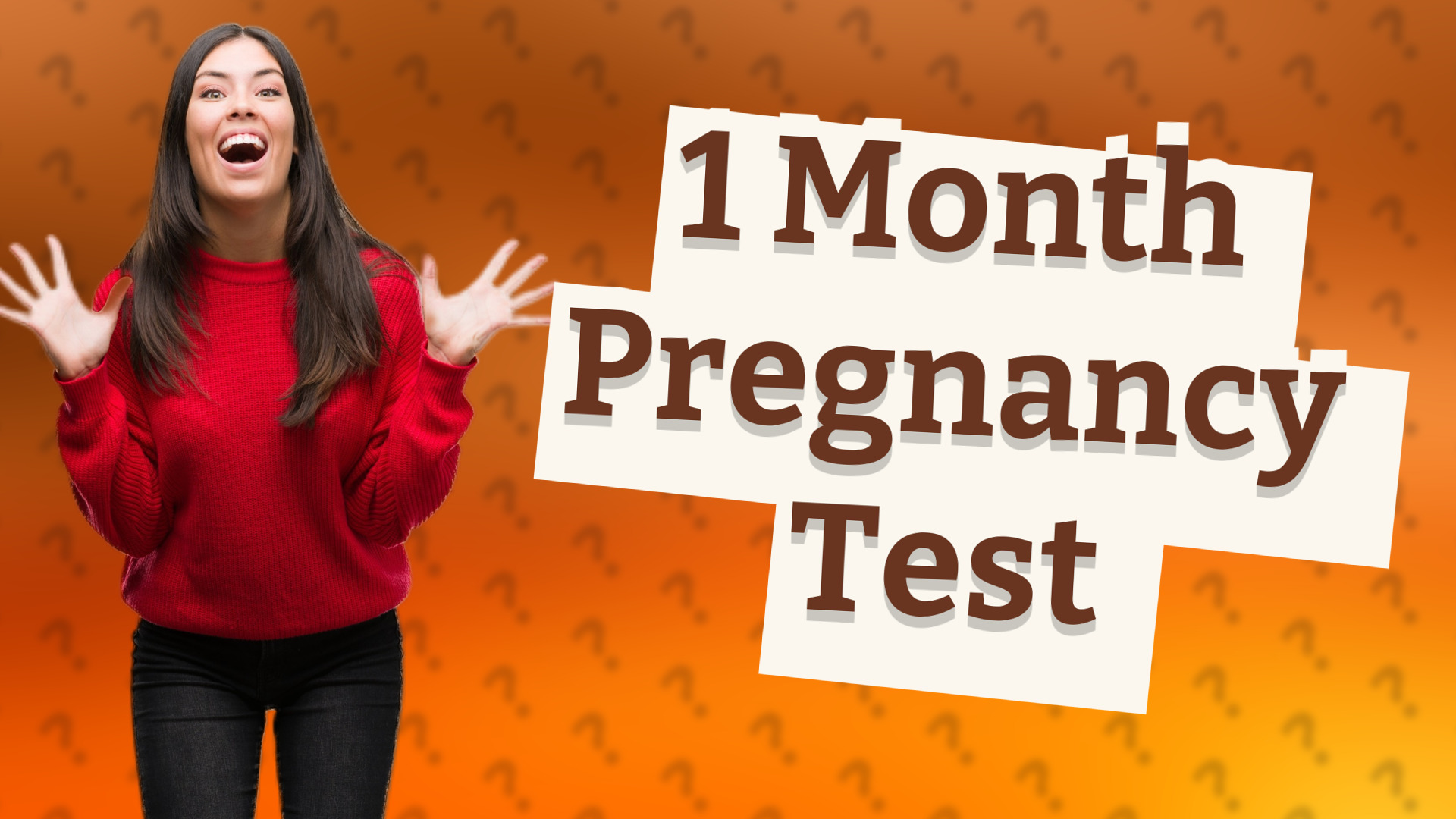 1 Month Pregnancy Test
