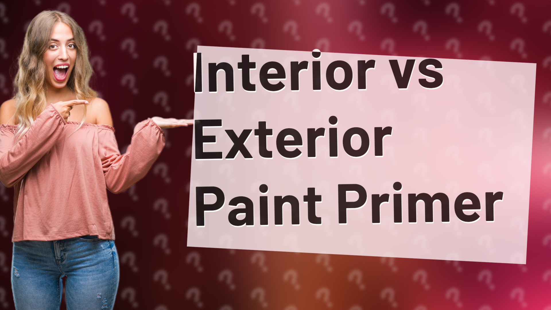 Interior vs Exterior Paint Primer