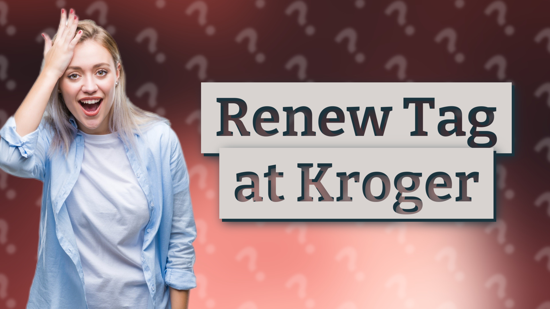 Renew Tag at Kroger