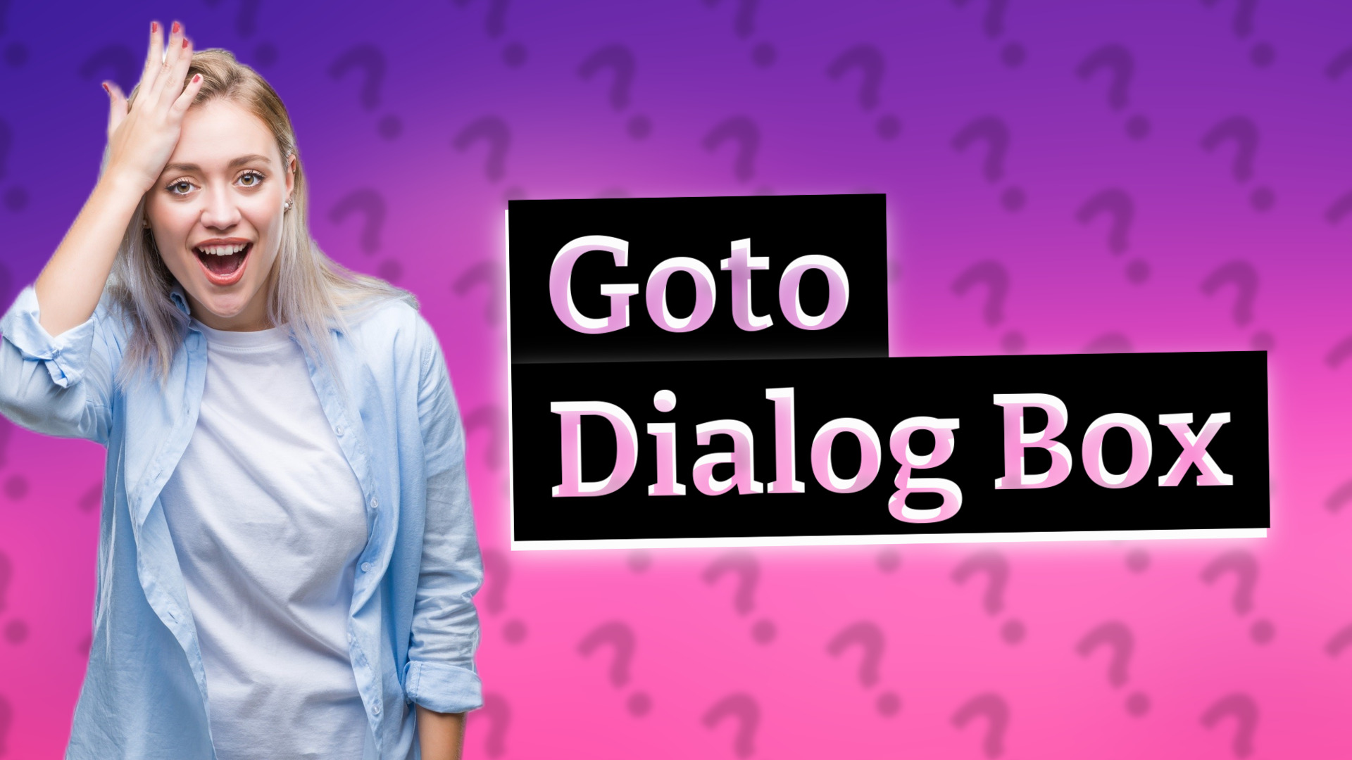 Goto Dialog Box