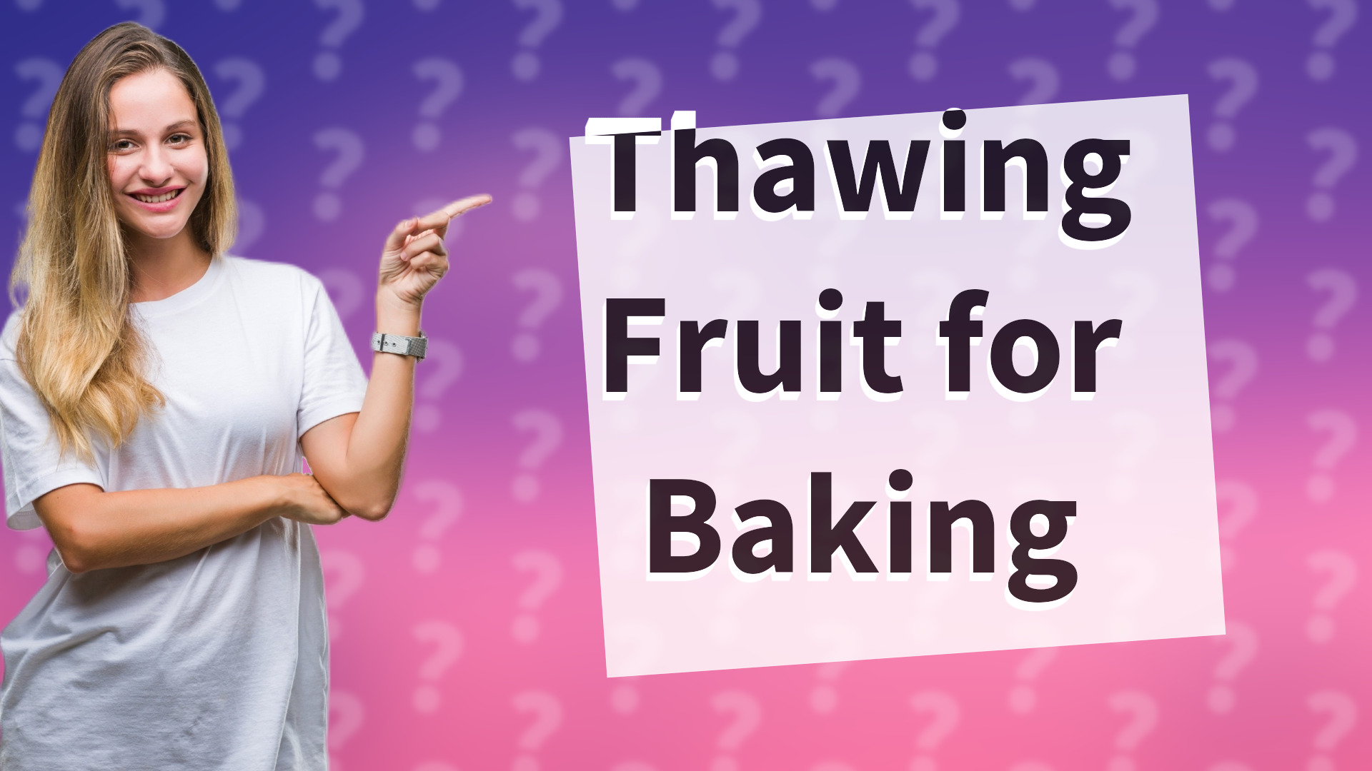 Thawing Fruit for Baking