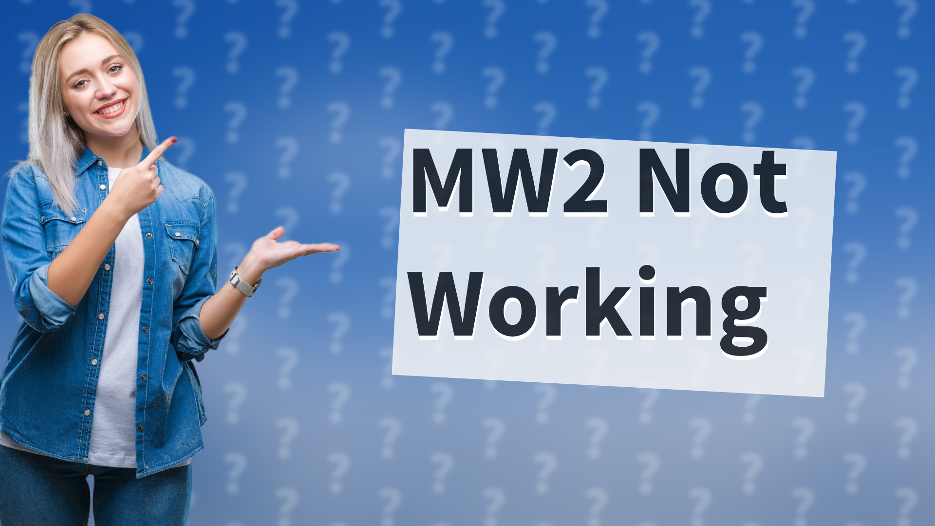 MW2 Not Working