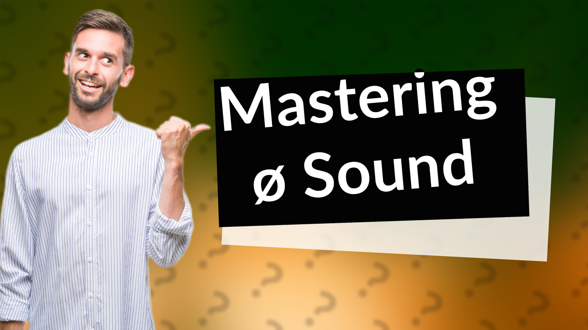 Mastering ø Sound
