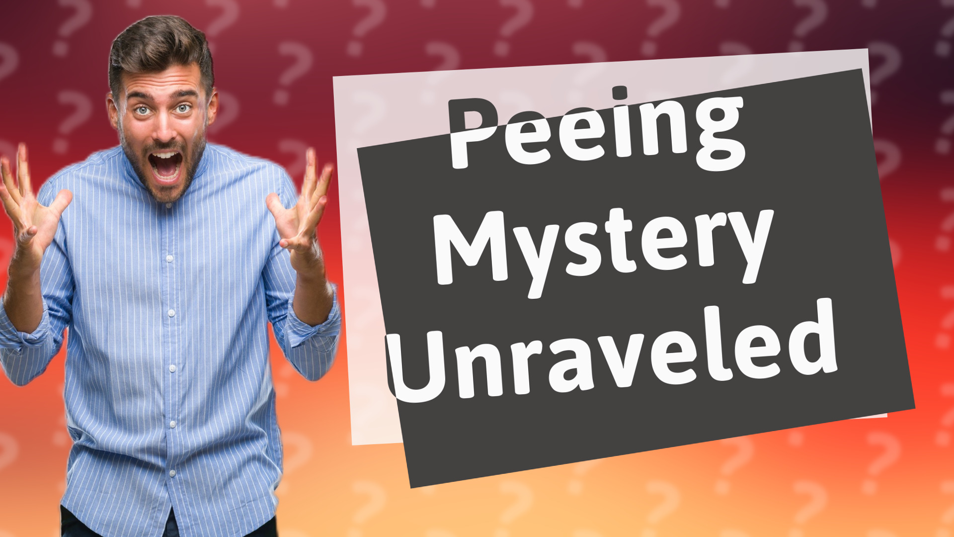 Peeing Mystery Unraveled