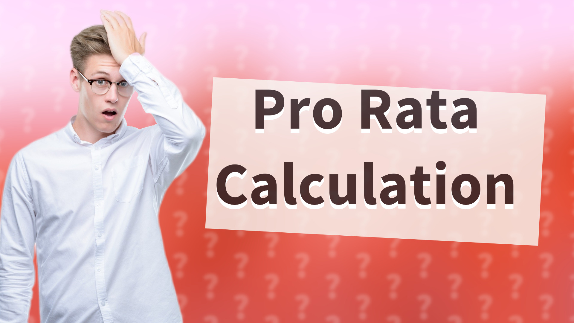 Pro Rata Calculation