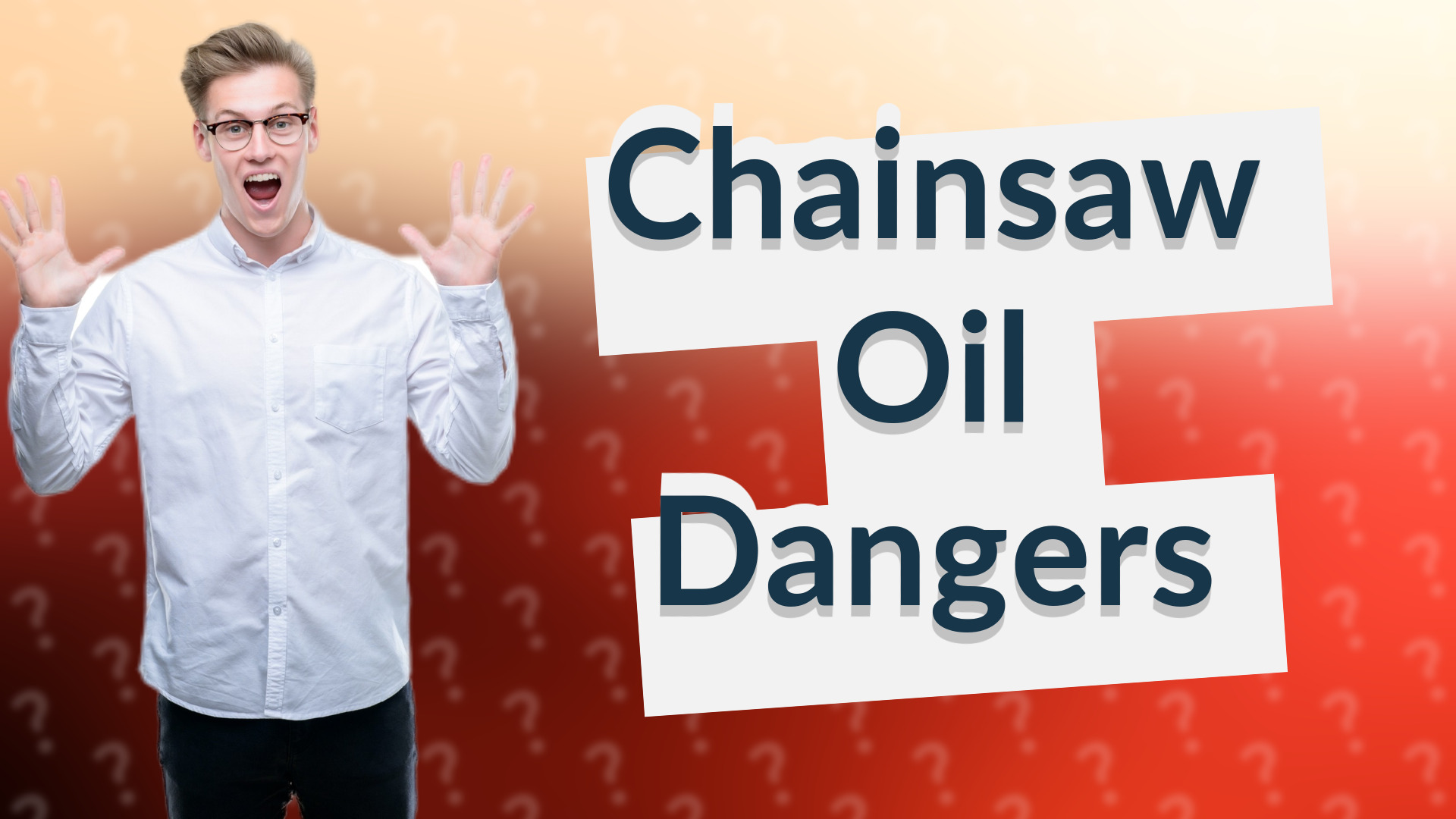 Chainsaw Oil Dangers