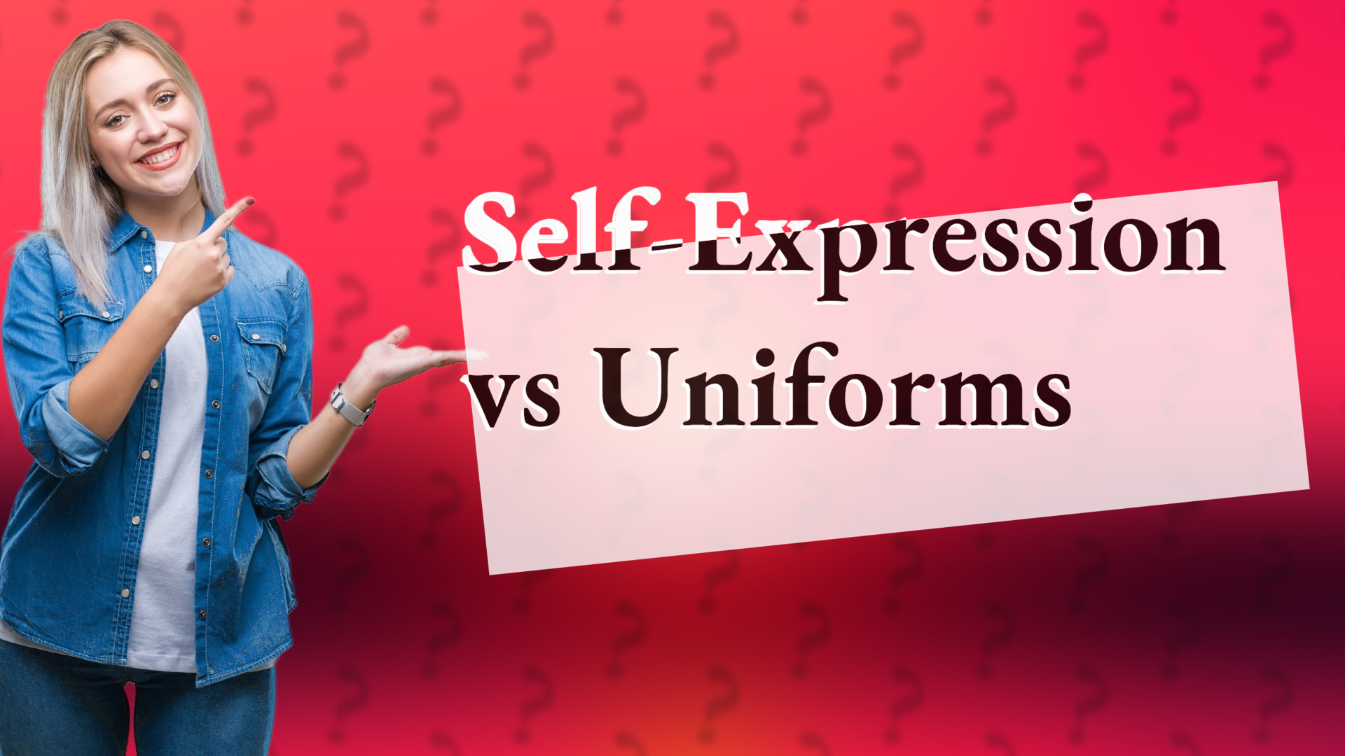 Self-Expression vs Uniforms