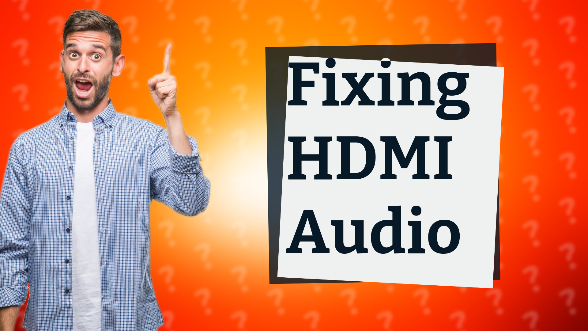 Fixing HDMI Audio