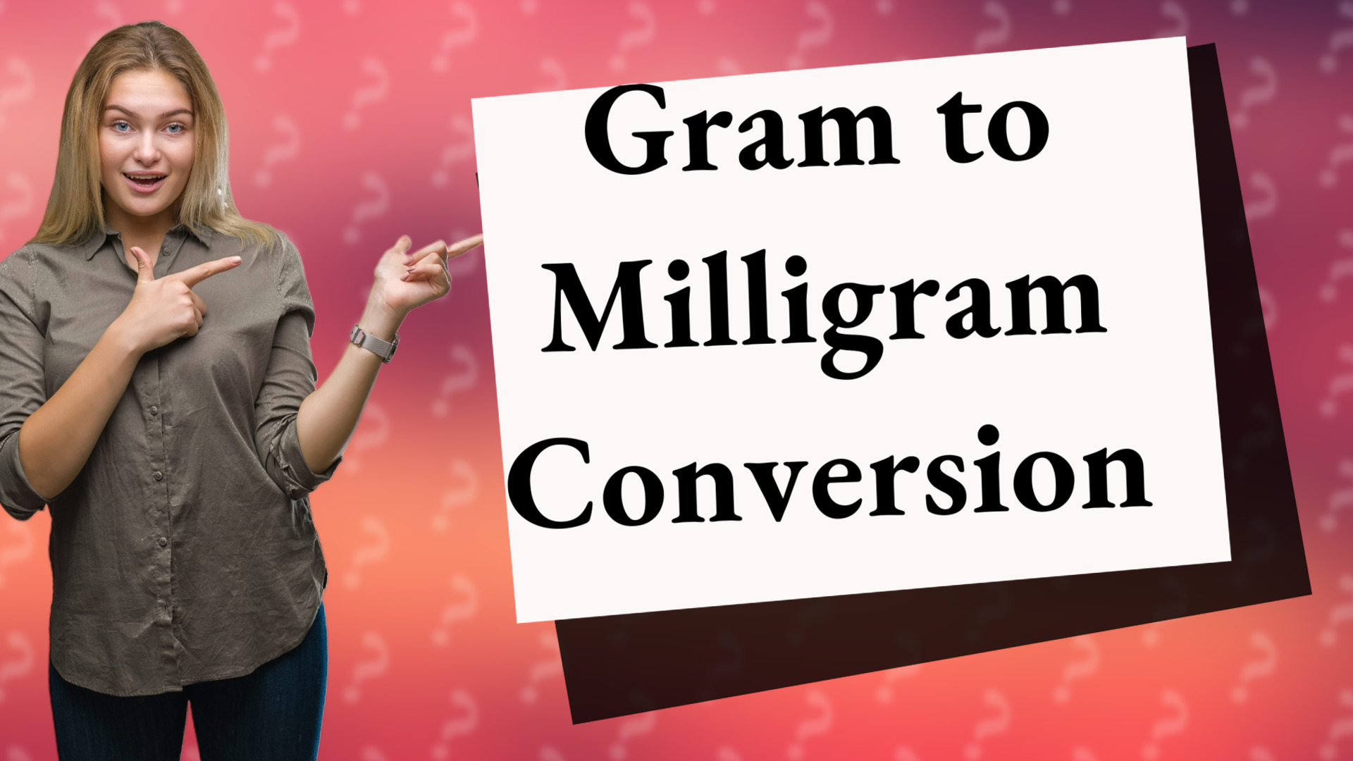 Gram to Milligram Conversion