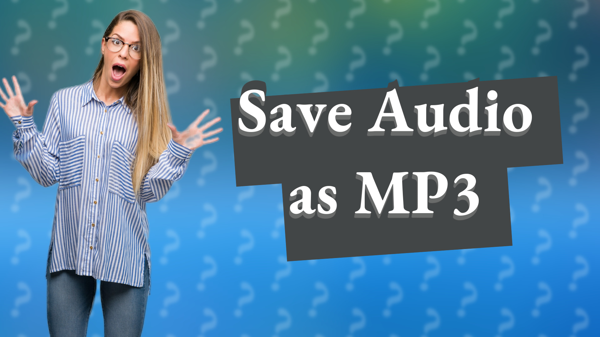 Save Audio as MP3