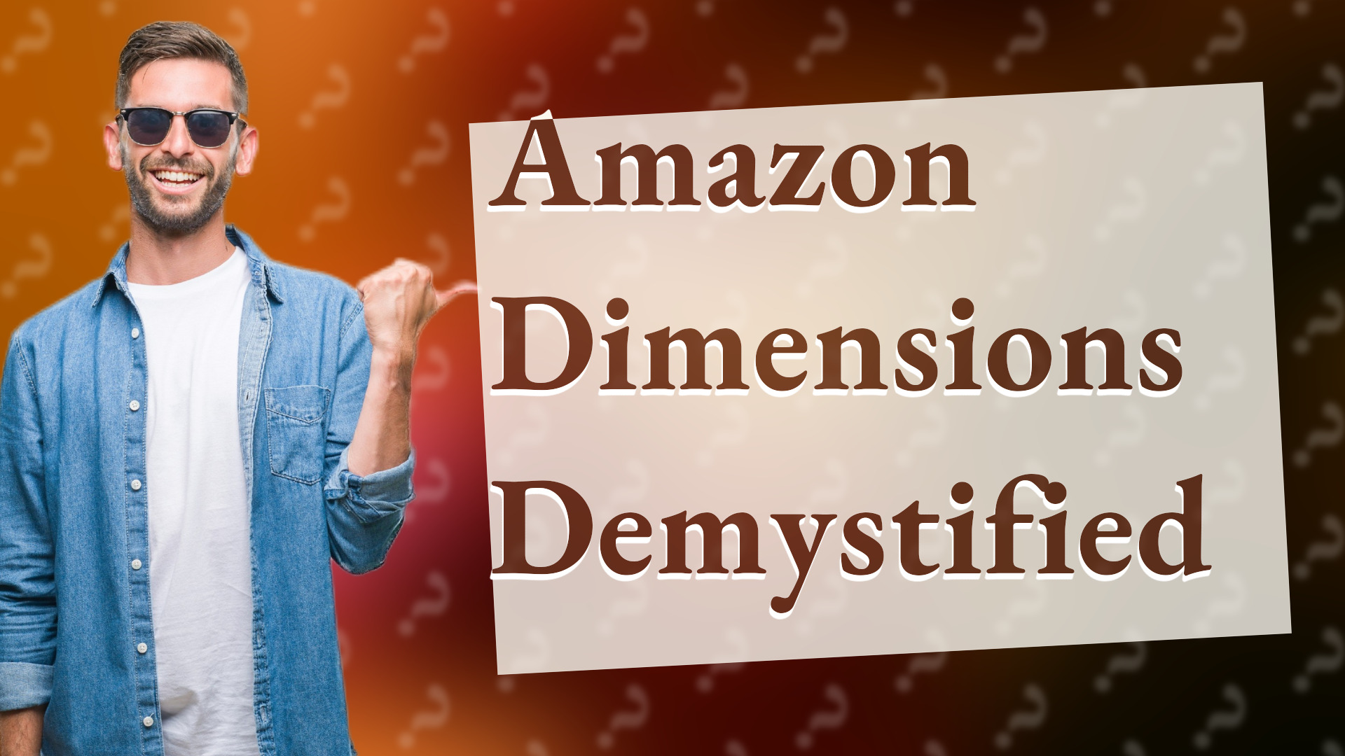Amazon Dimensions Demystified
