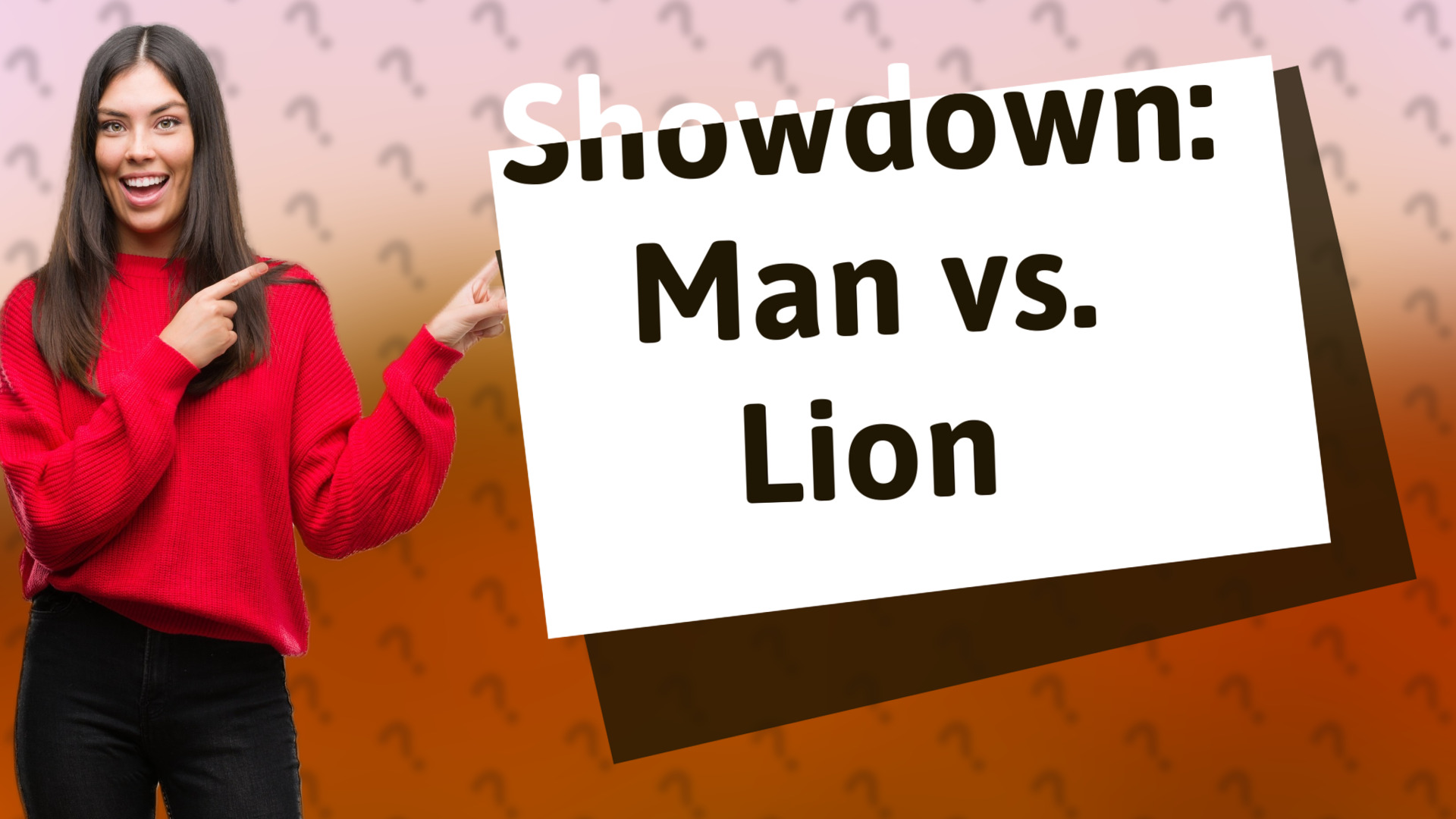 Showdown: Man vs. Lion