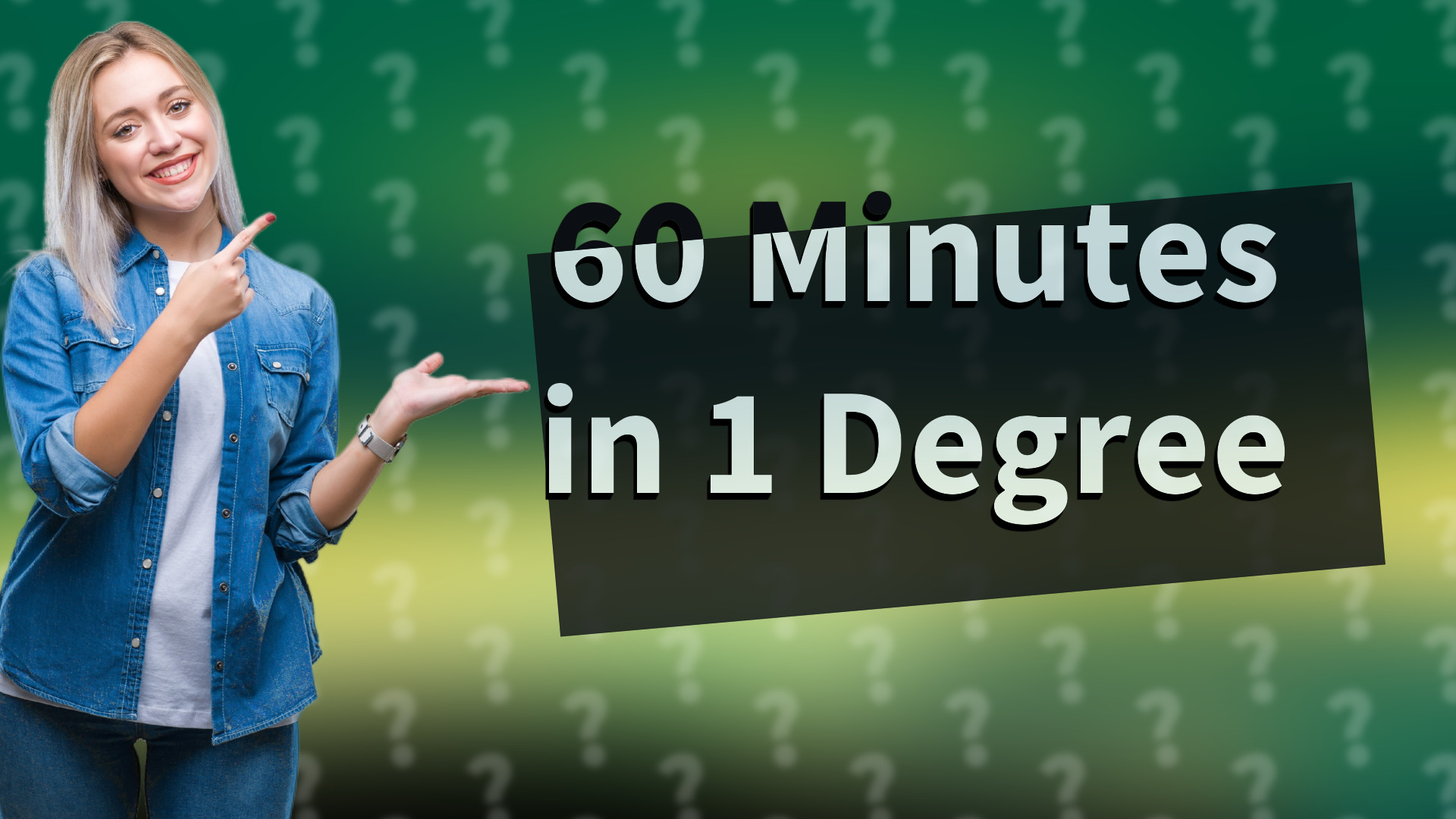 60 Minutes in 1 Degree