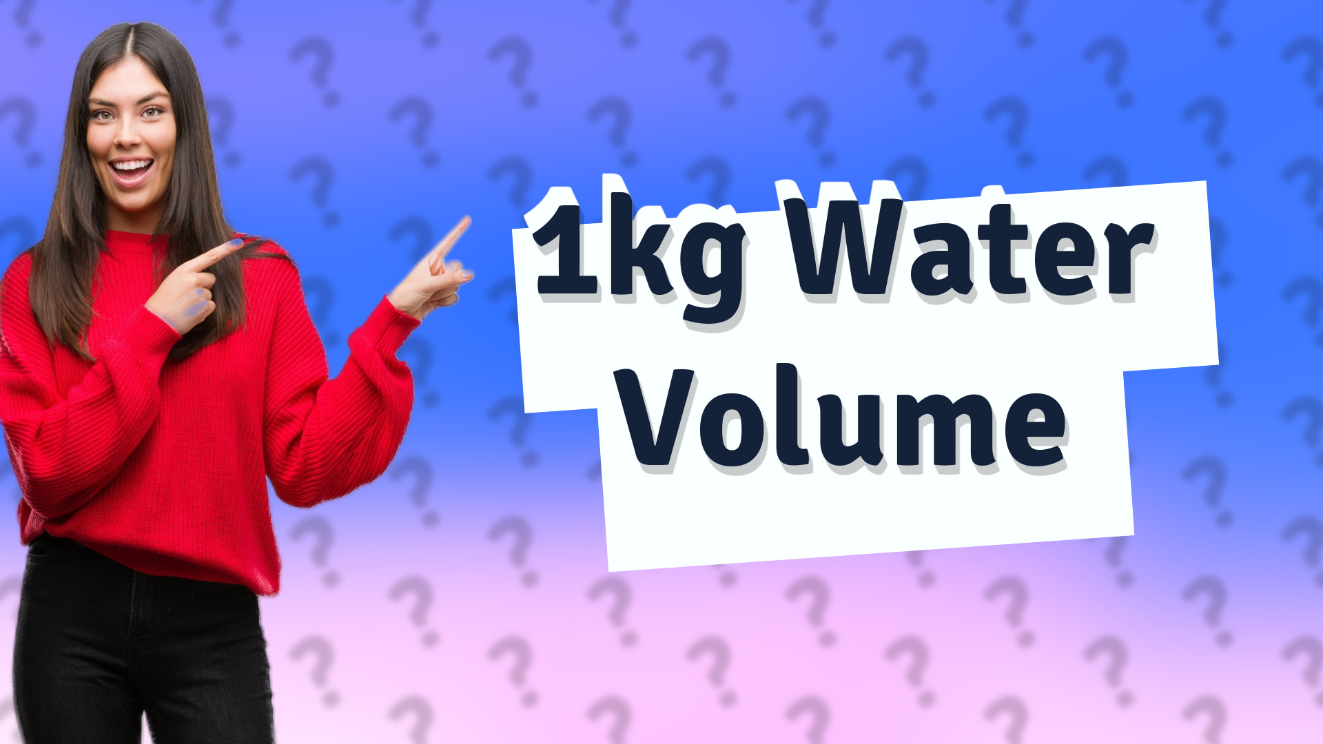 1kg Water Volume