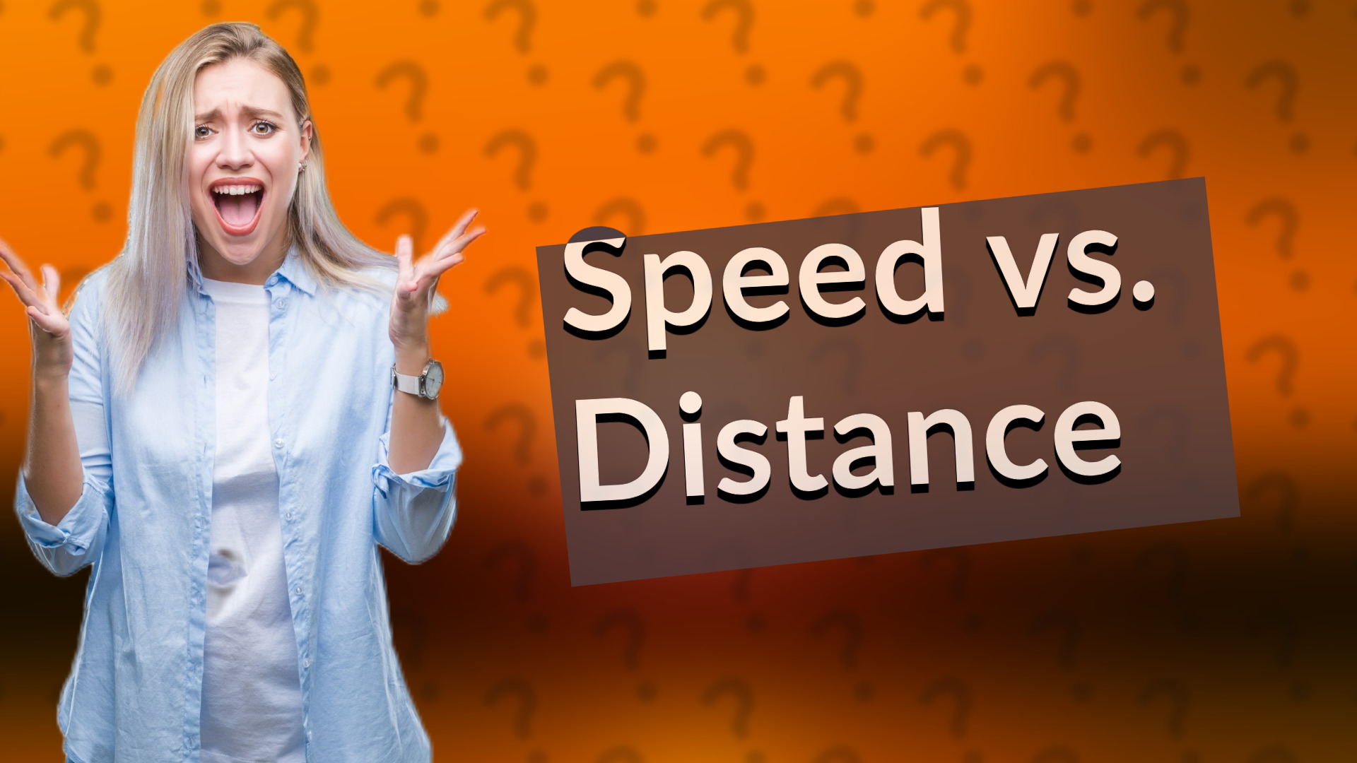 Speed vs. Distance