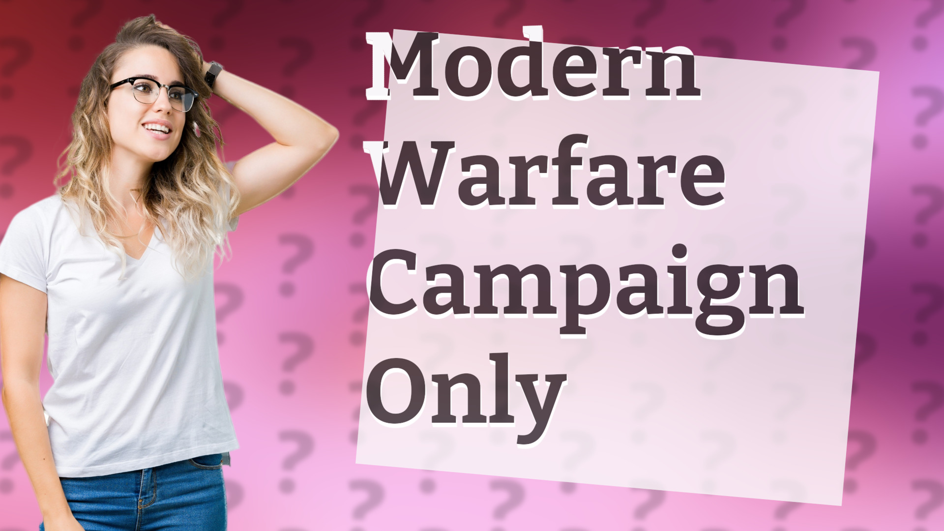 Modern Warfare Campaign Only