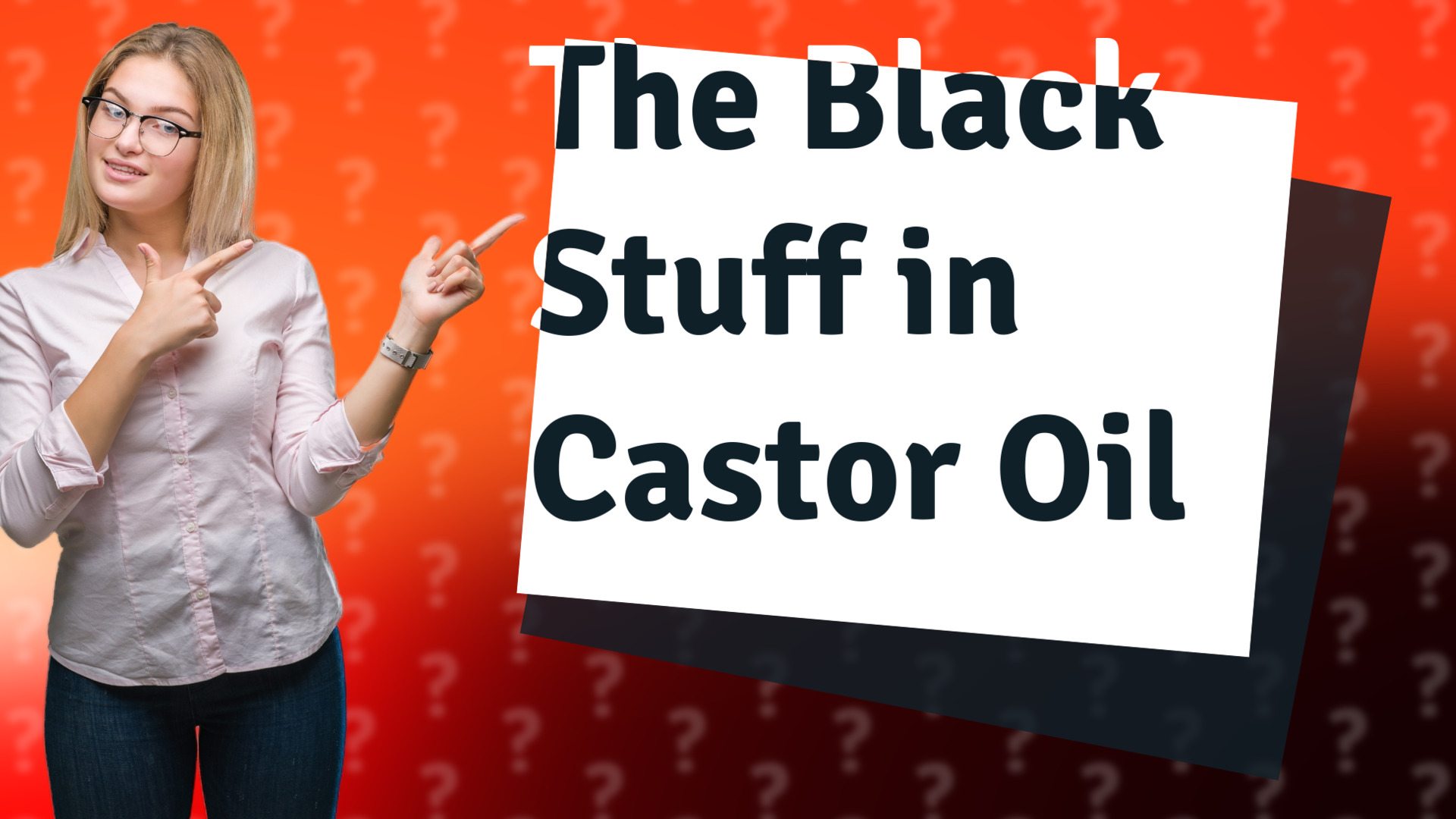 The Black Stuff in Castor Oil