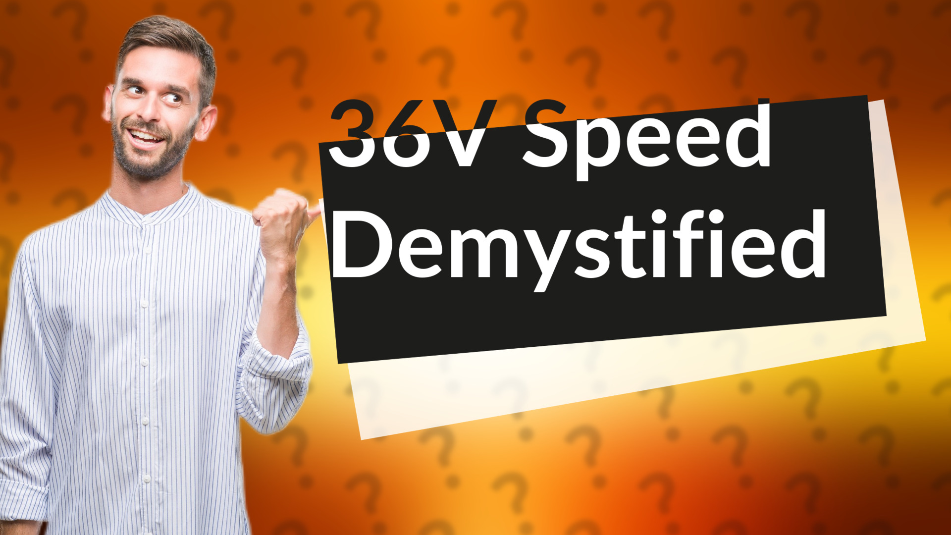 36V Speed Demystified