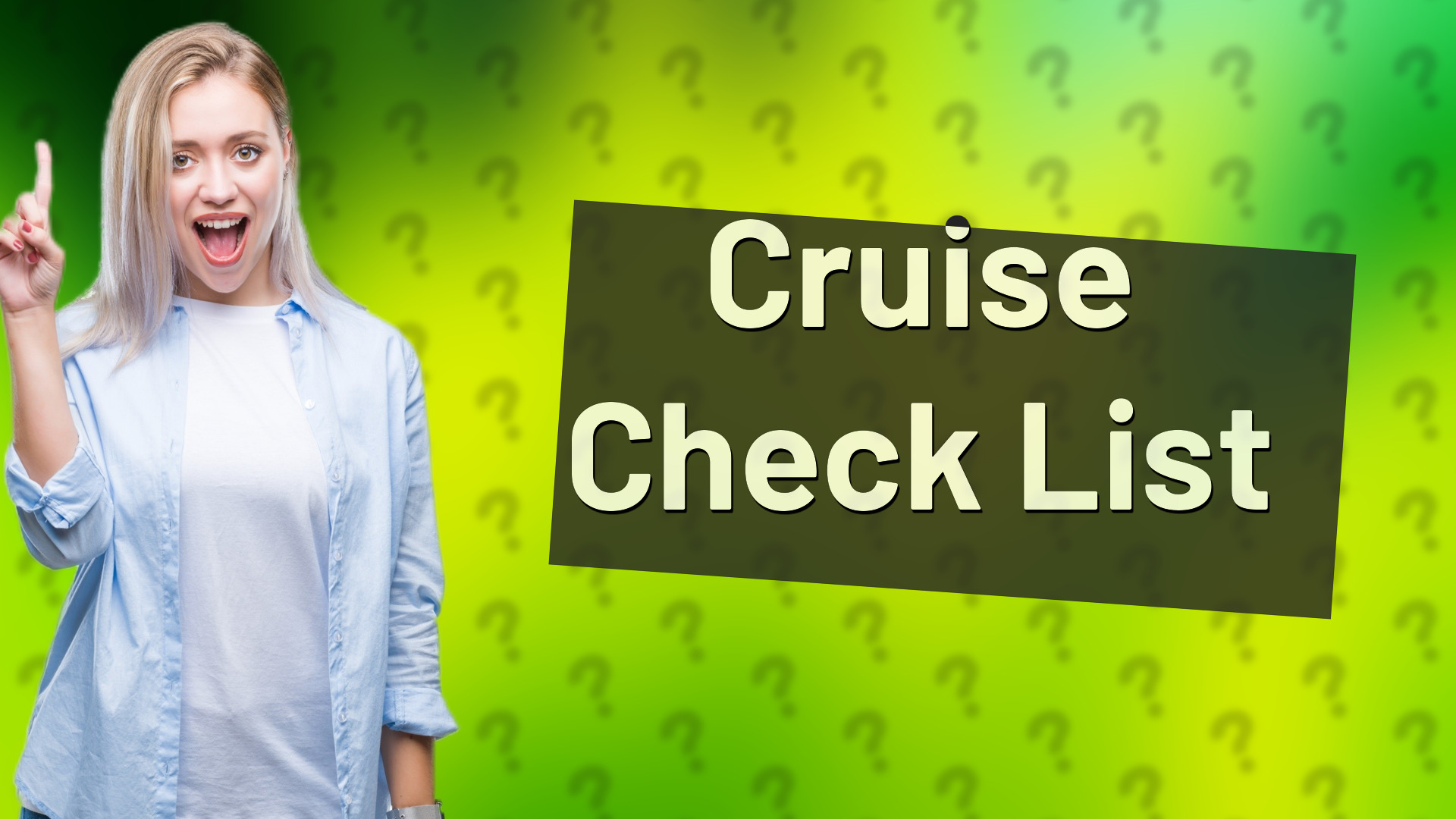 Cruise Check List