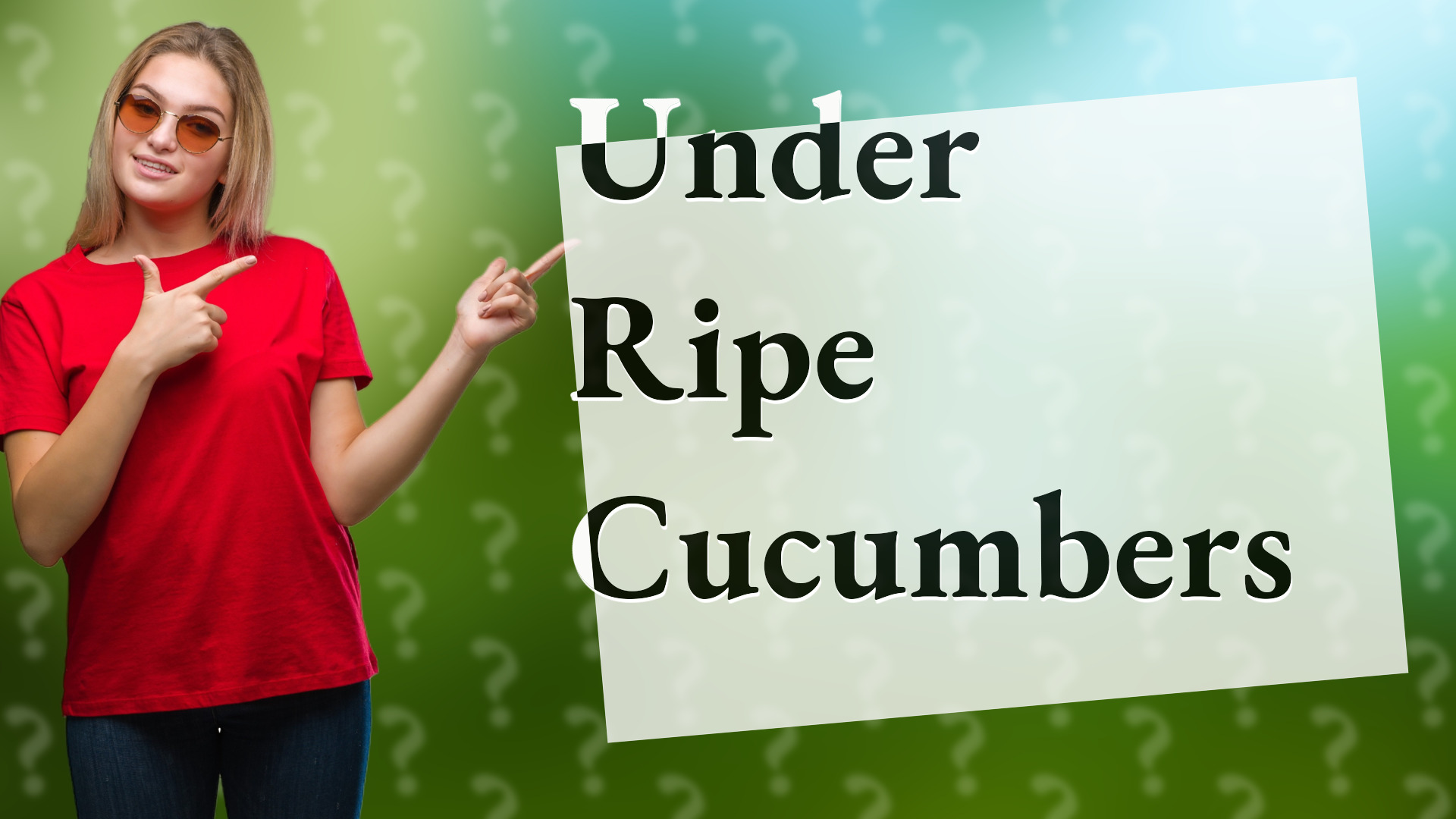 Under Ripe Cucumbers