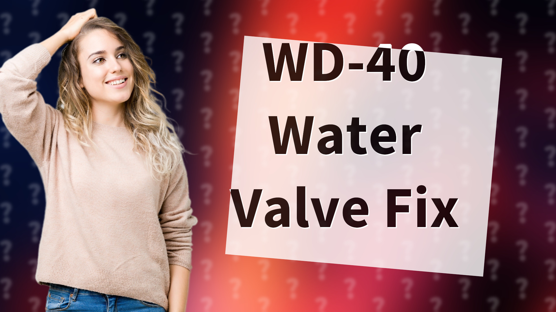 WD-40 Water Valve Fix