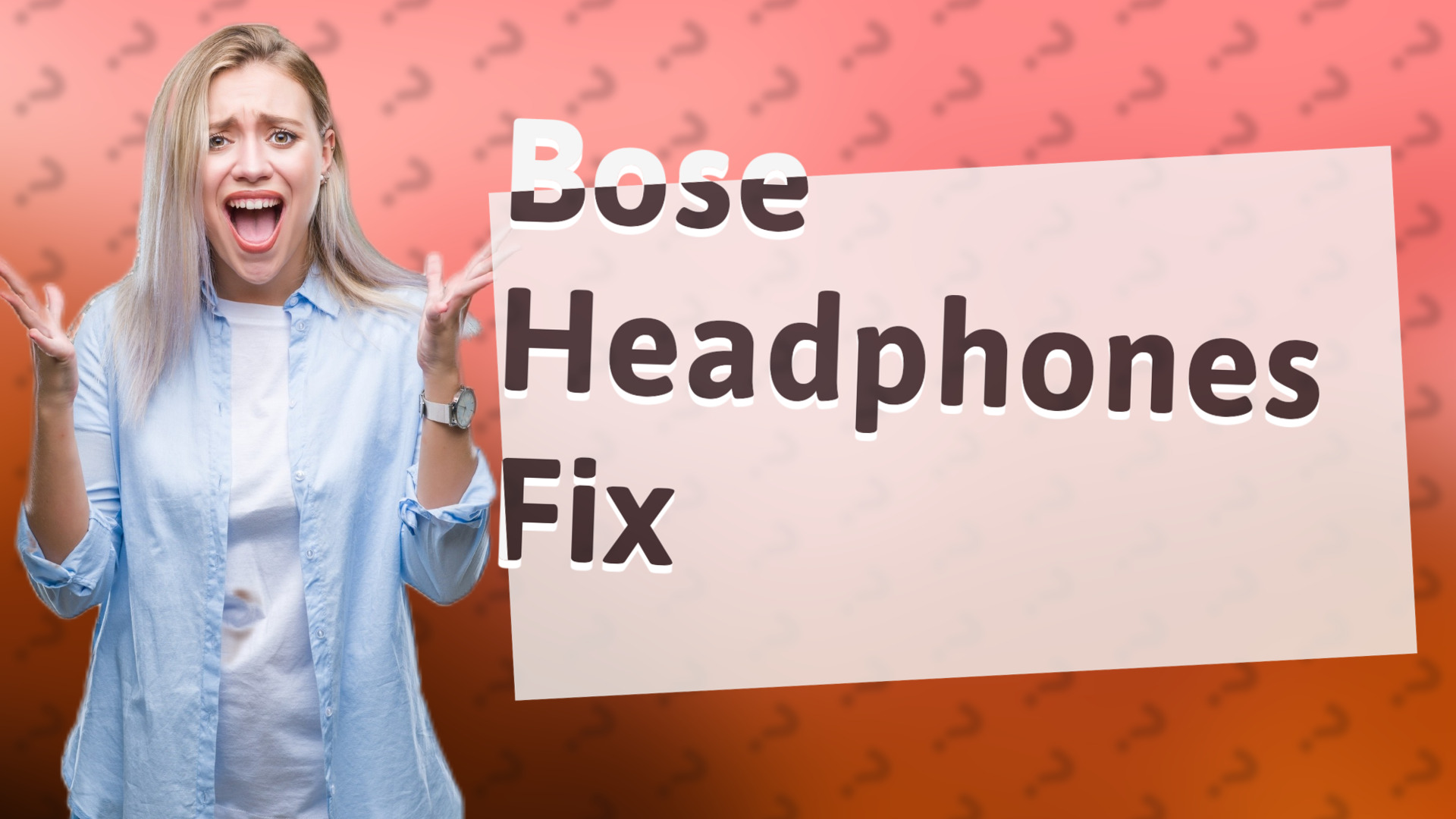 Bose Headphones Fix