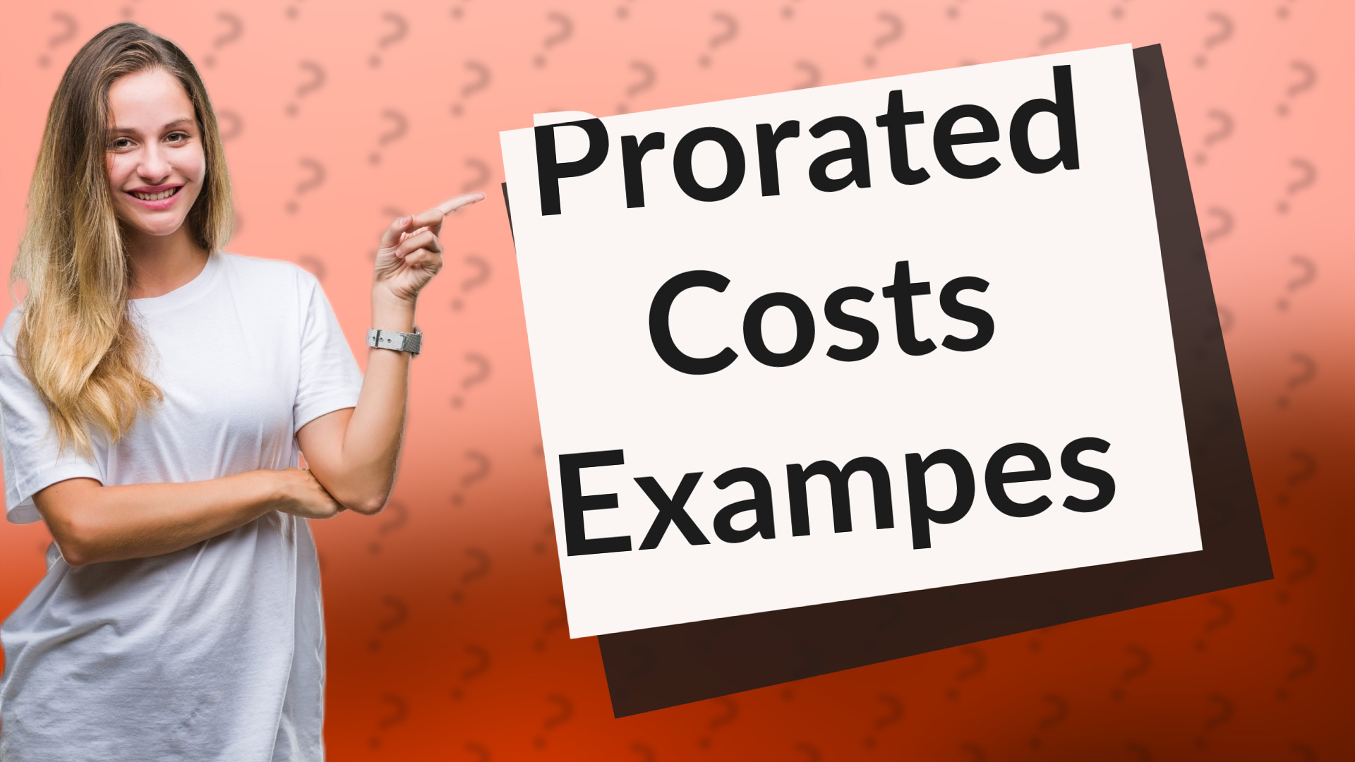 Prorated Costs Exampes