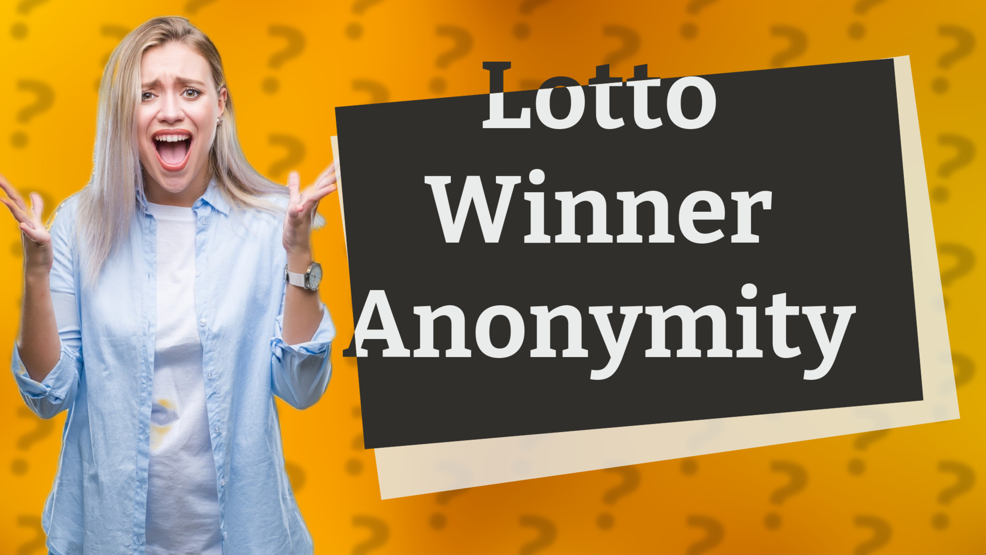 Lotto Winner Anonymity